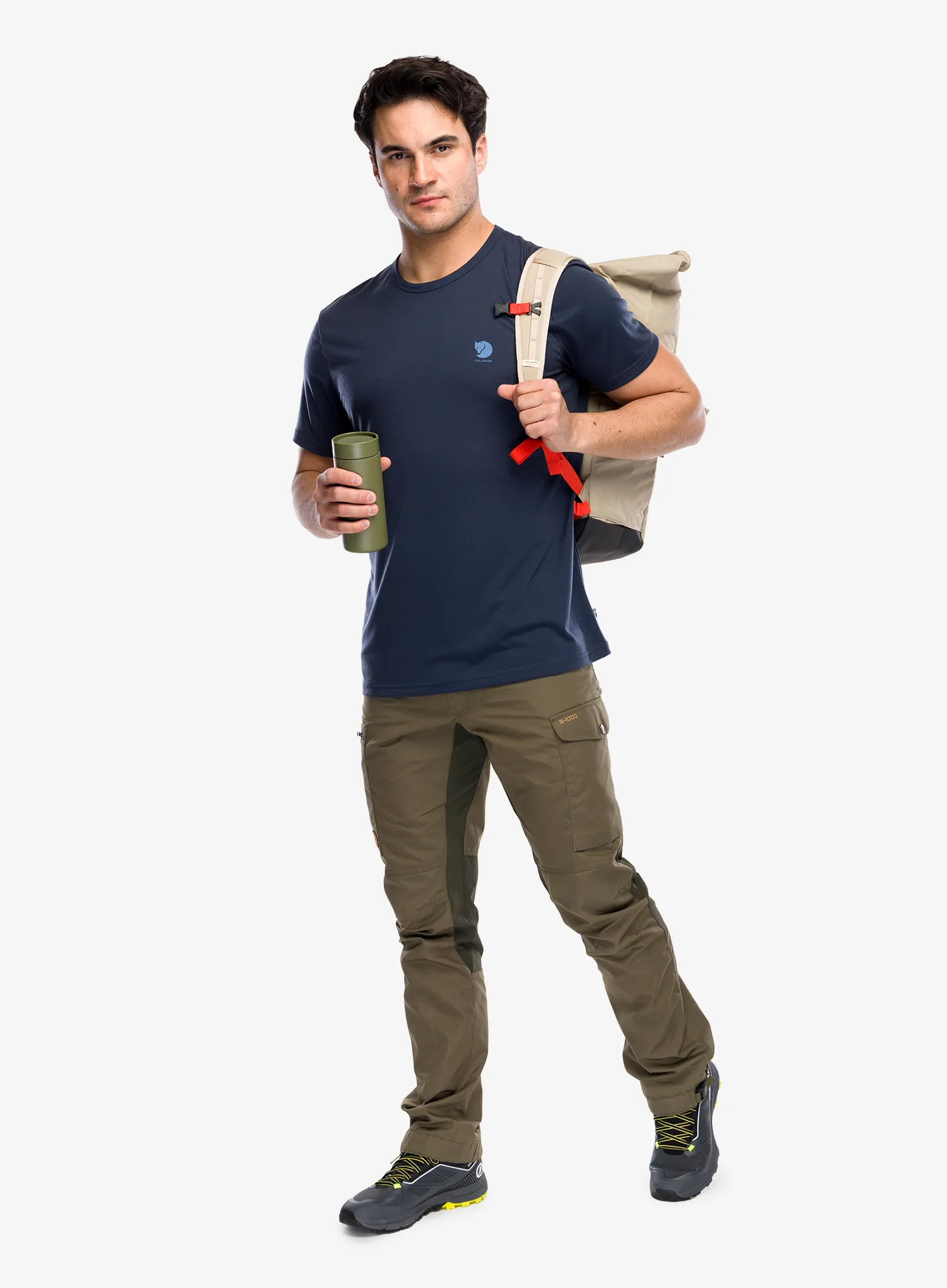 Marškinėliai Fjallraven High Coast SS - navy