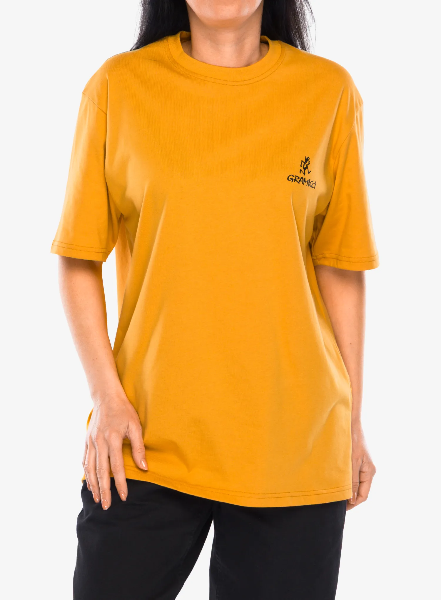 Marškinėliai Gramicci One Point Logo Tee - mustard