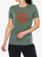 Merino vilnos marškinėliai moterims Fjallraven Abisko Wool Fox SS - patina green/terracotta brown