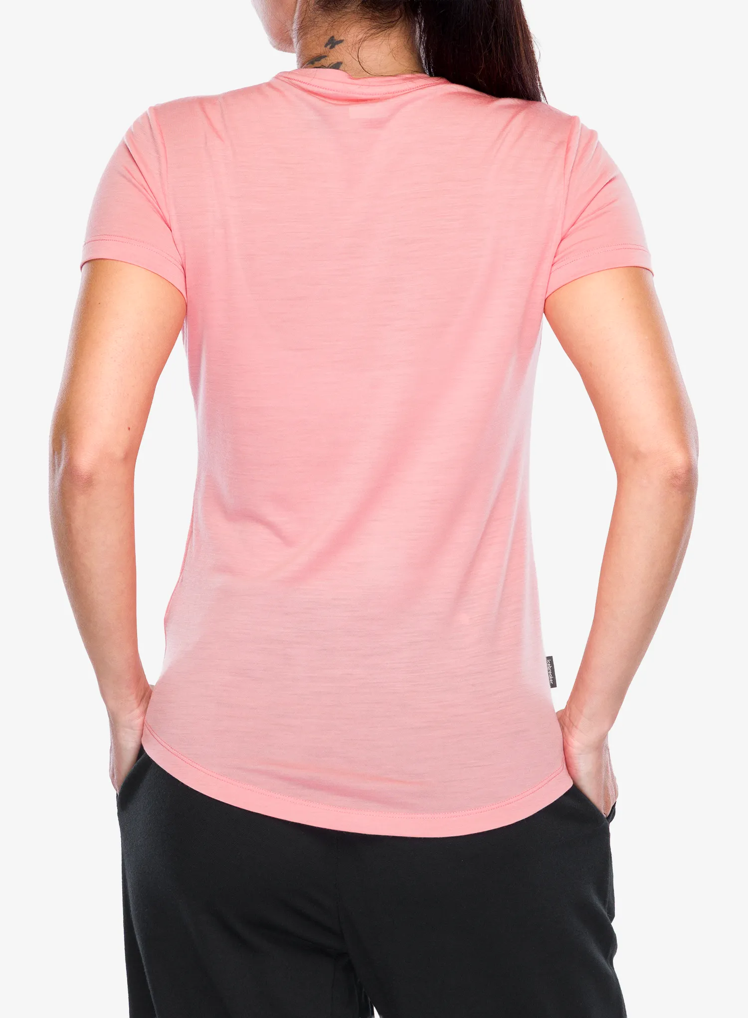 Merino vilnos marškinėliai moterims Icebreaker Merino 125 Cool-Lite Sphere III SS Tee - acid pink