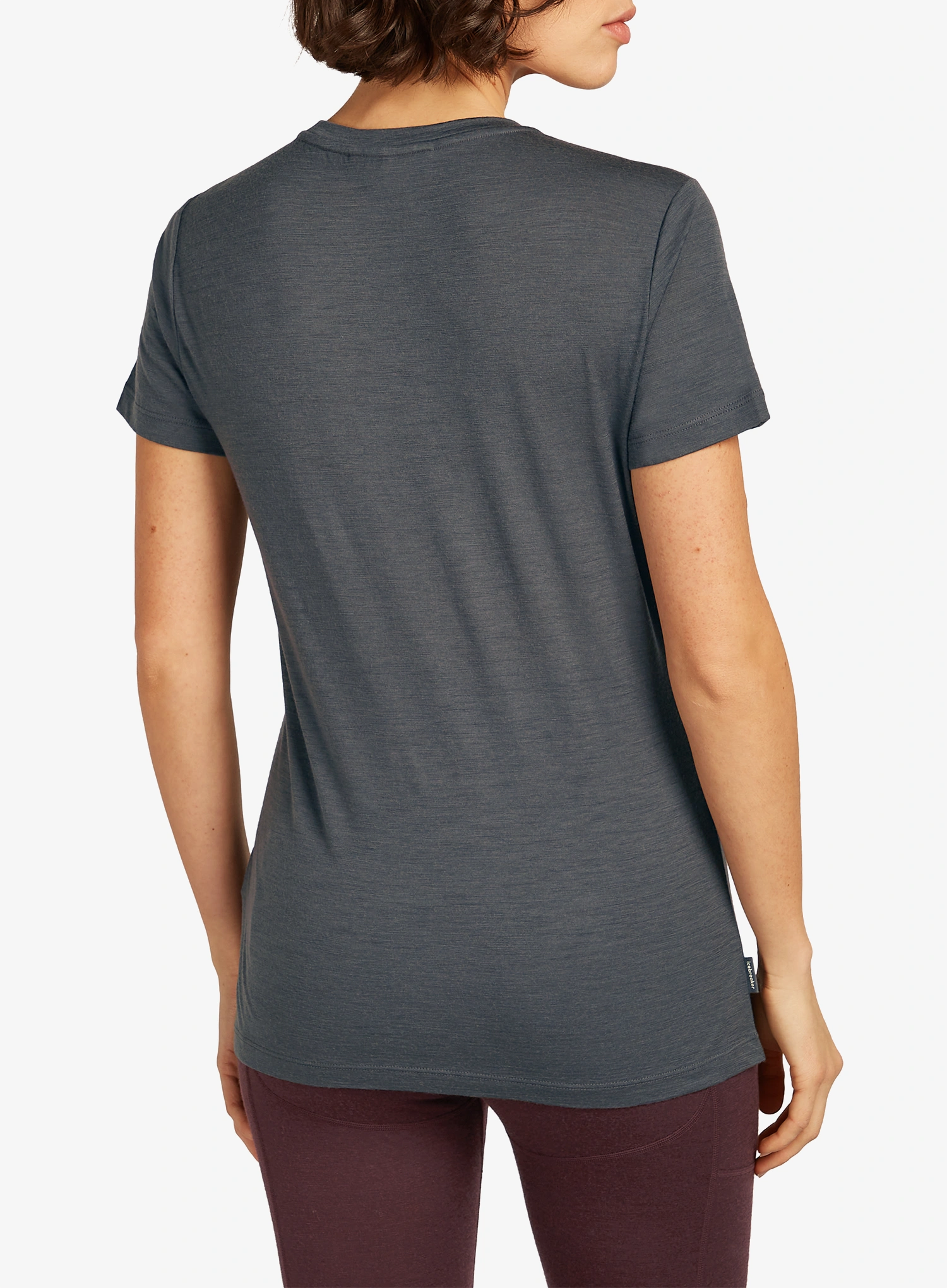 Merino vilnos marškinėliai moterims Icebreaker Merino 150 Tech Lite SS Tee Terrain - obsidian
