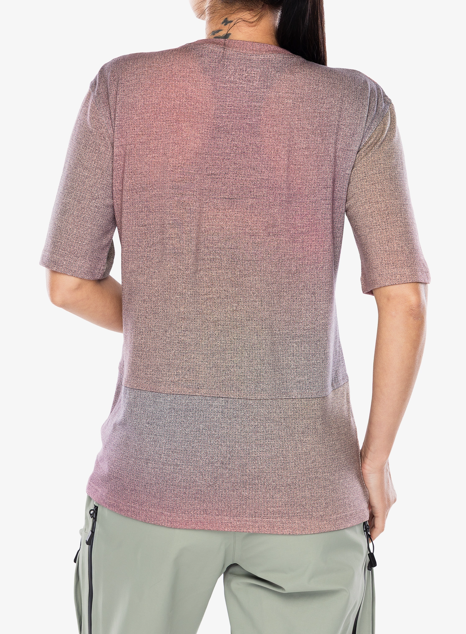 Merino vilnos marškinėliai moterims Ortovox 185 Merino Patch Print Ts - aop dawn rose