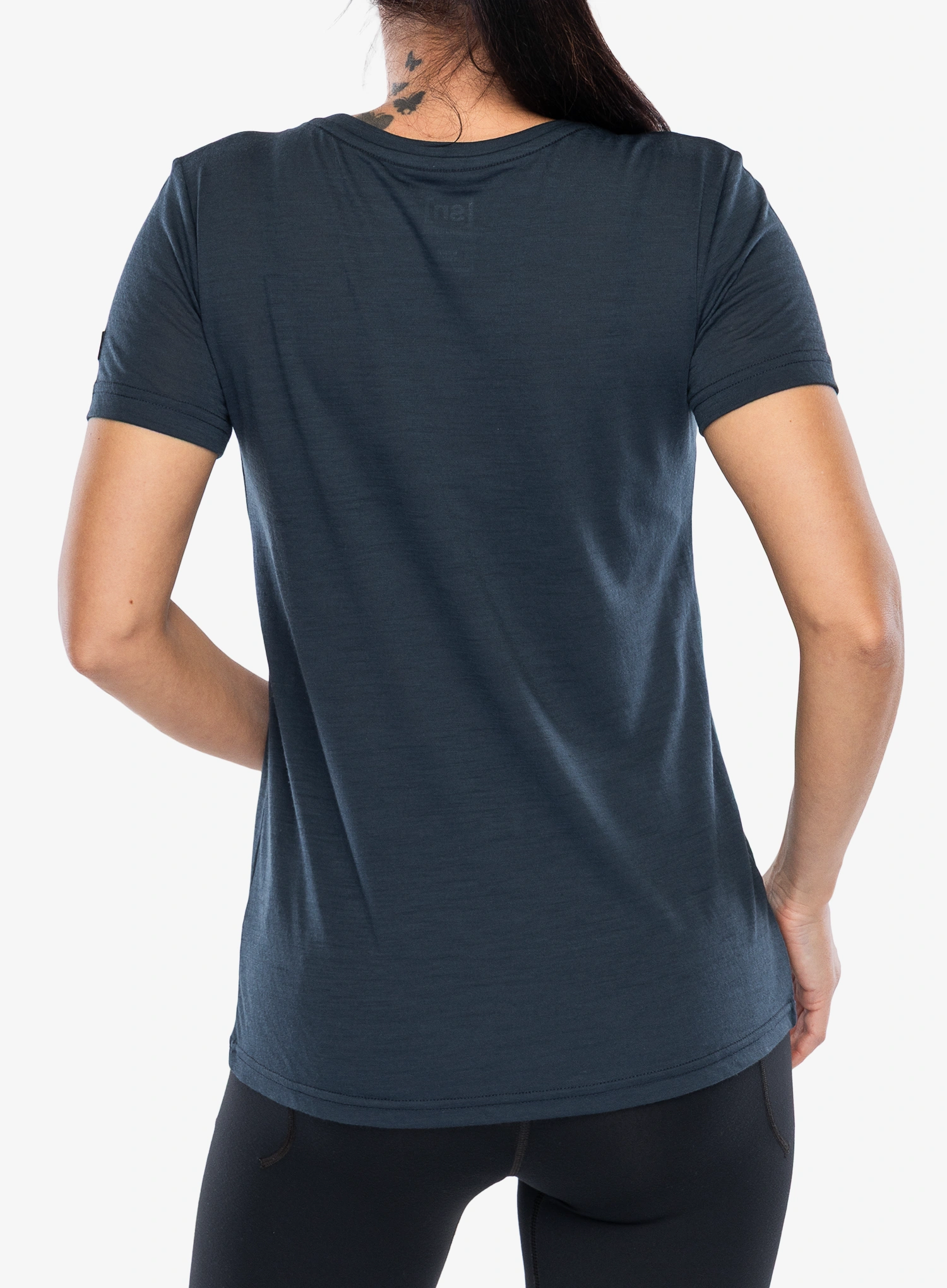 Merino vilnos marškinėliai moterims Super.natural Berggluck Tee - blueberry/cooper