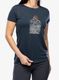 Merino vilnos marškinėliai moterims Super.natural Preikestolen Cliffs Tee - blueberry/feather grey/copper