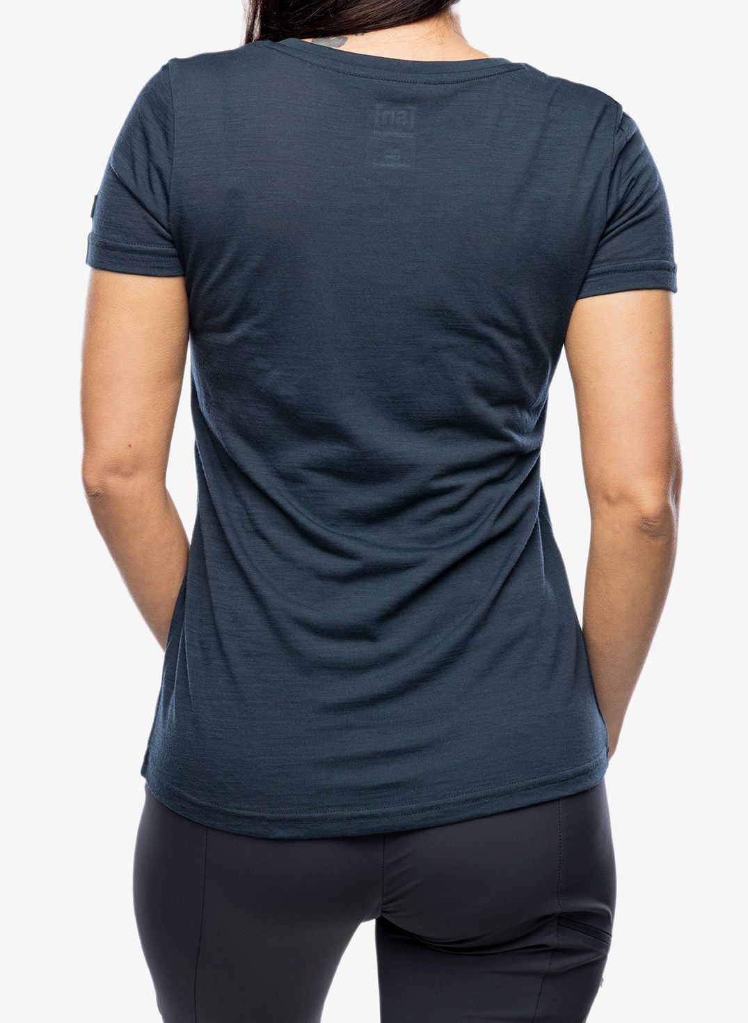 Merino vilnos marškinėliai moterims Super.natural Preikestolen Cliffs Tee - blueberry/feather grey/copper