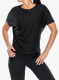 Merino vilnos marškinėliai moterims Super.natural Yoga Loose Tee - jet black