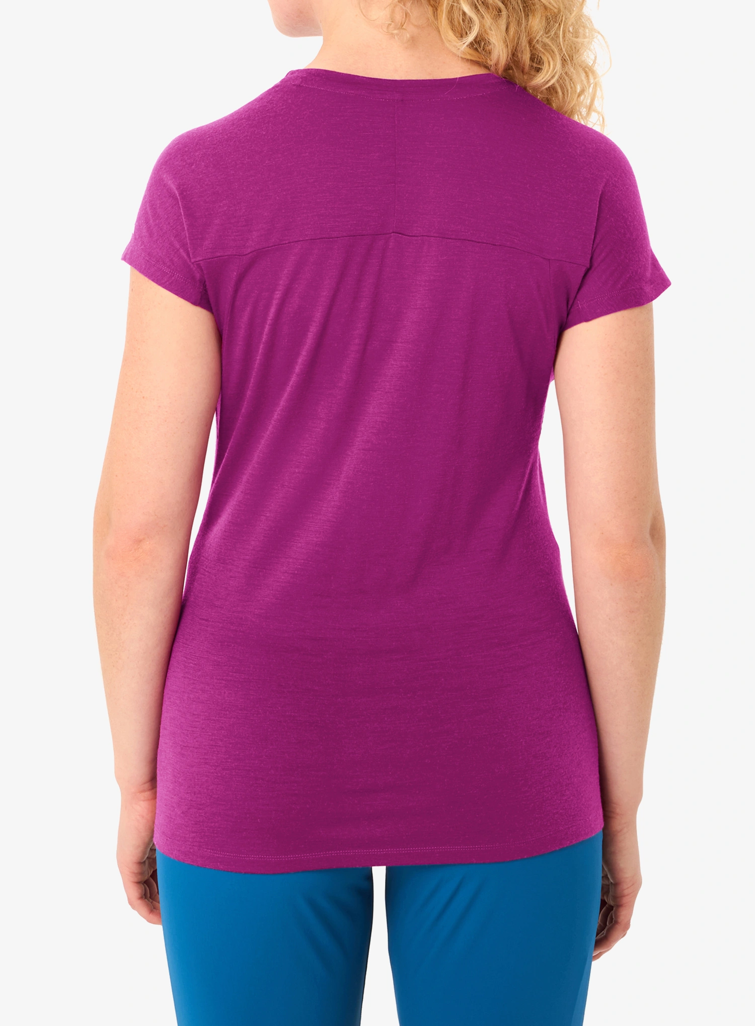Merino vilnos marškinėliai moterims Vaude Tekoa Wool T-Shirt - pink orchid