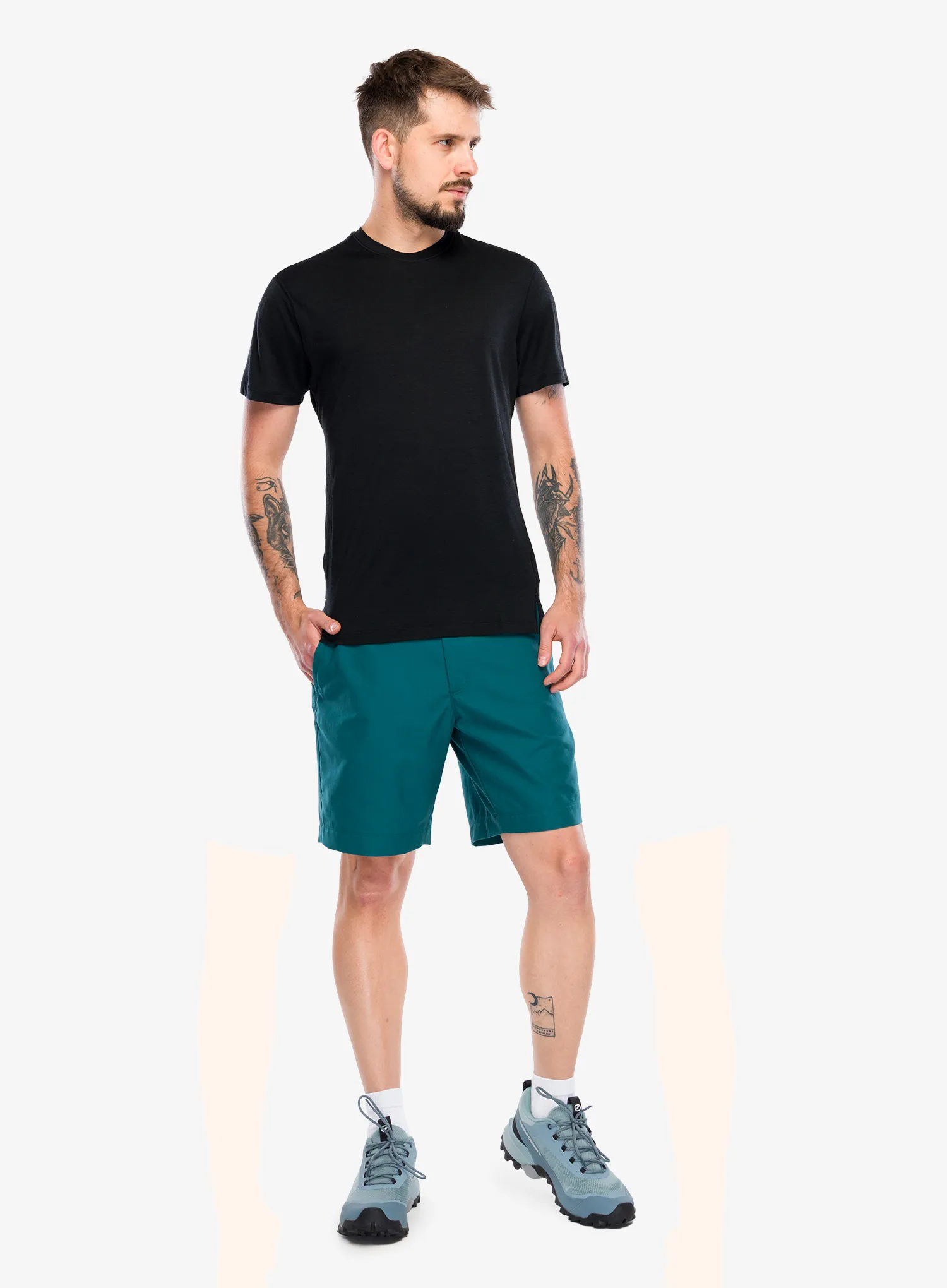 Merino vilnos marškinėliai Icebreaker Merino 150 Ace SS Tee - black