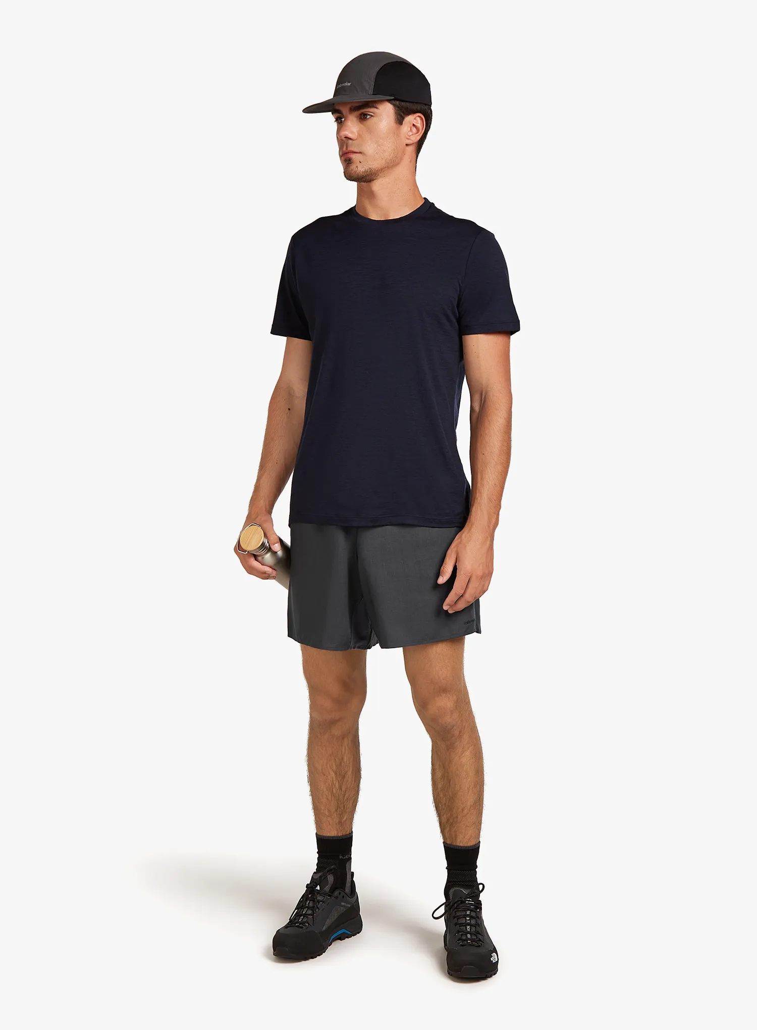 Merino vilnos marškinėliai Icebreaker Merino 150 Tech Lite III SS Tee - midnight navy