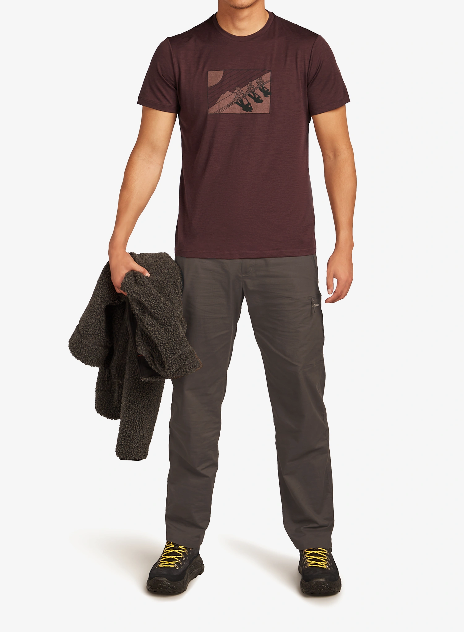 Merino vilnos marškinėliai Icebreaker Merino 150 Tech Lite SS Tee In The Wild - java