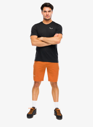 Merino vilnos marškinėliai Salewa Eagle Minilogo AM T-Shirt - black out