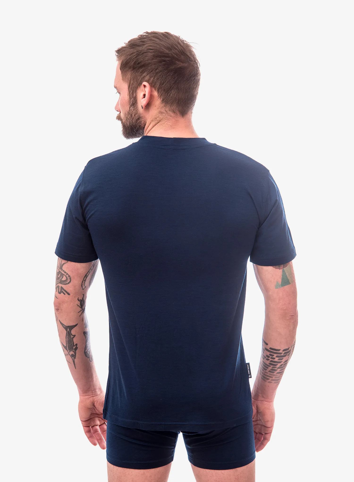 Merino vilnos marškinėliai Sensor Merino Active PT Tee S/S - deep blue mountains