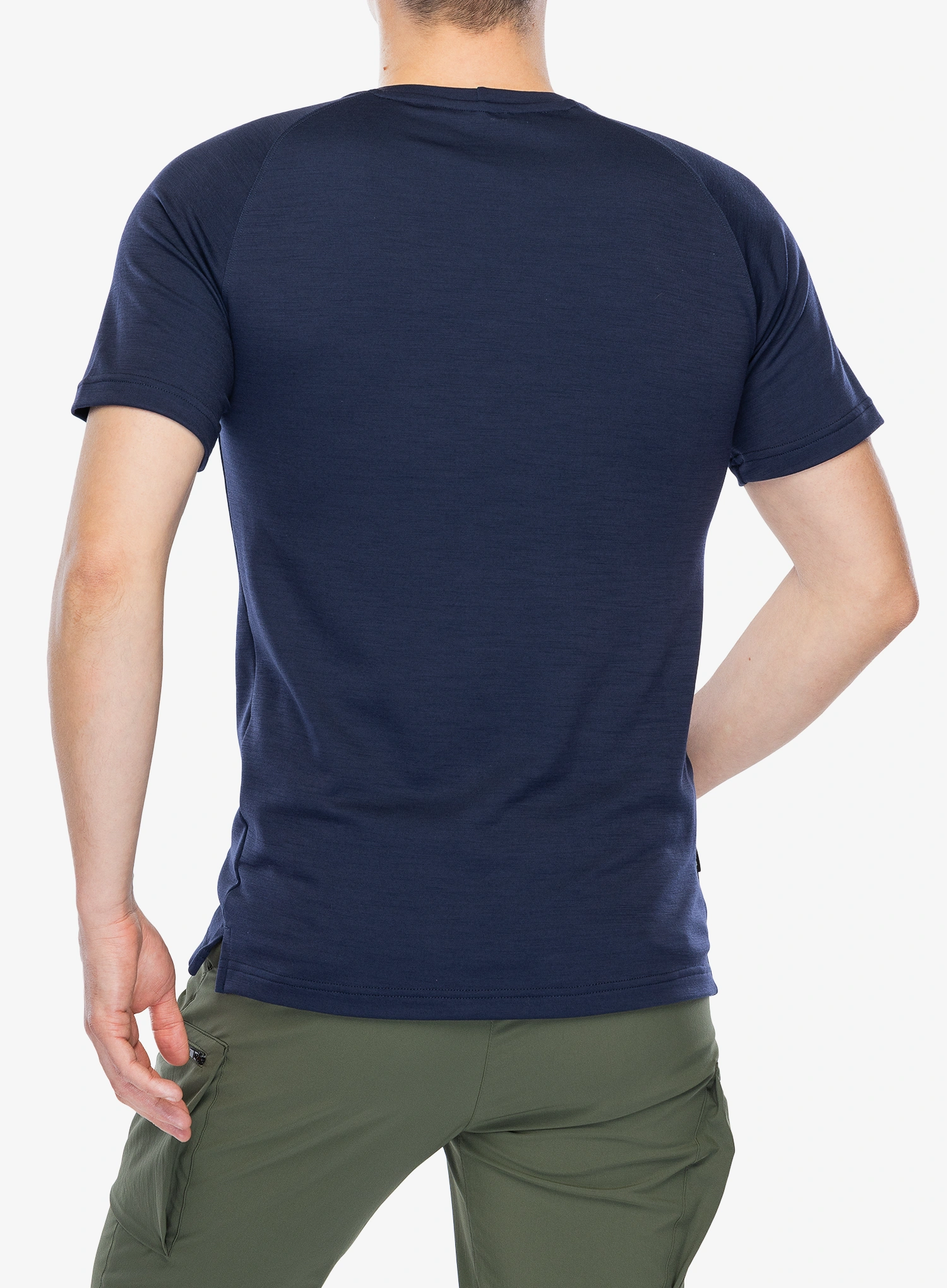 Merino vilnos marškinėliai Sensor Merino Blend Moon SS Tee - deep blue
