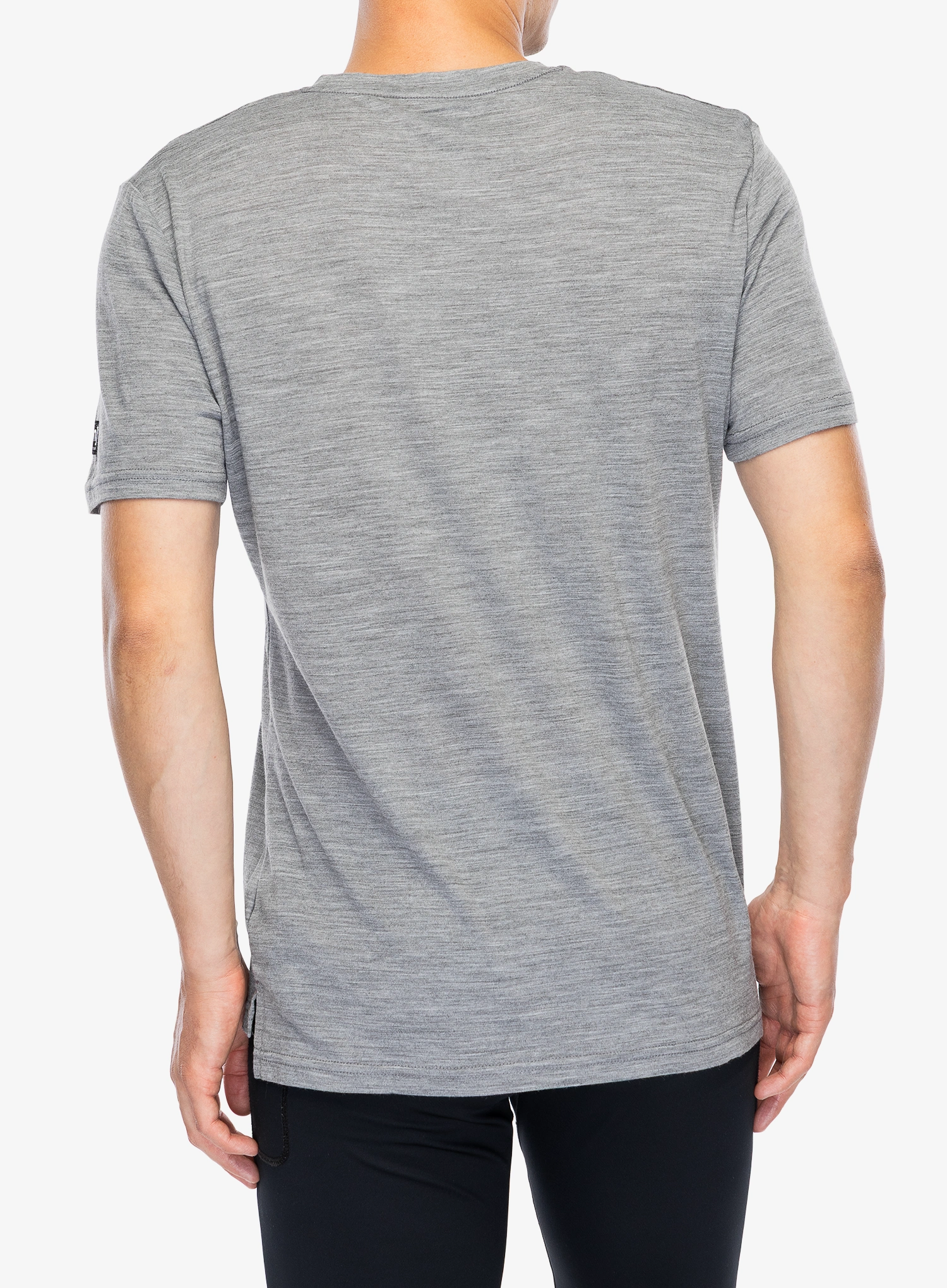 Merino vilnos marškinėliai Super.natural Carski Tee - cashmere grey melange/various