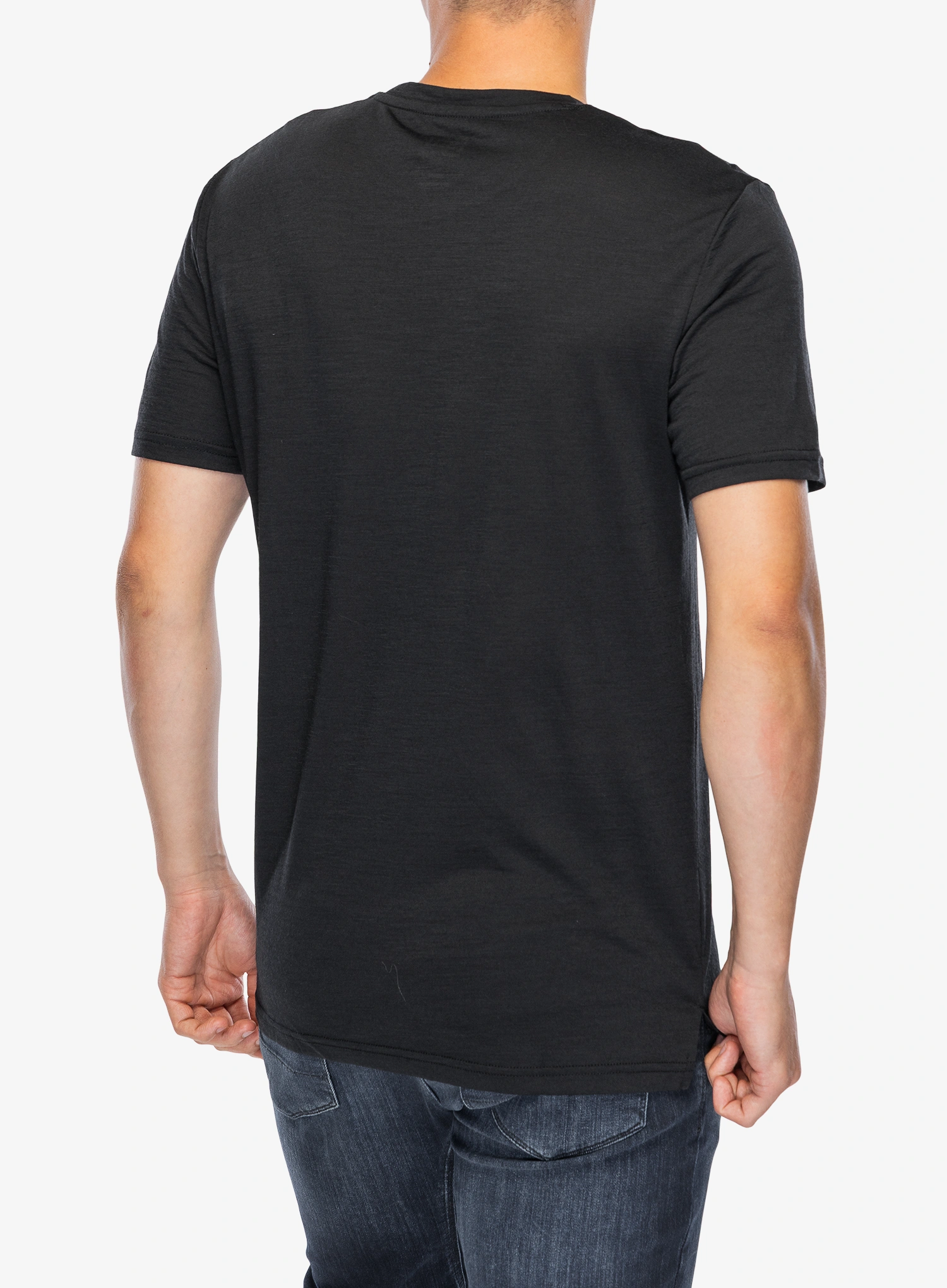 Merino vilnos marškinėliai Super.natural Hiking Tee - jet black/vapor grey