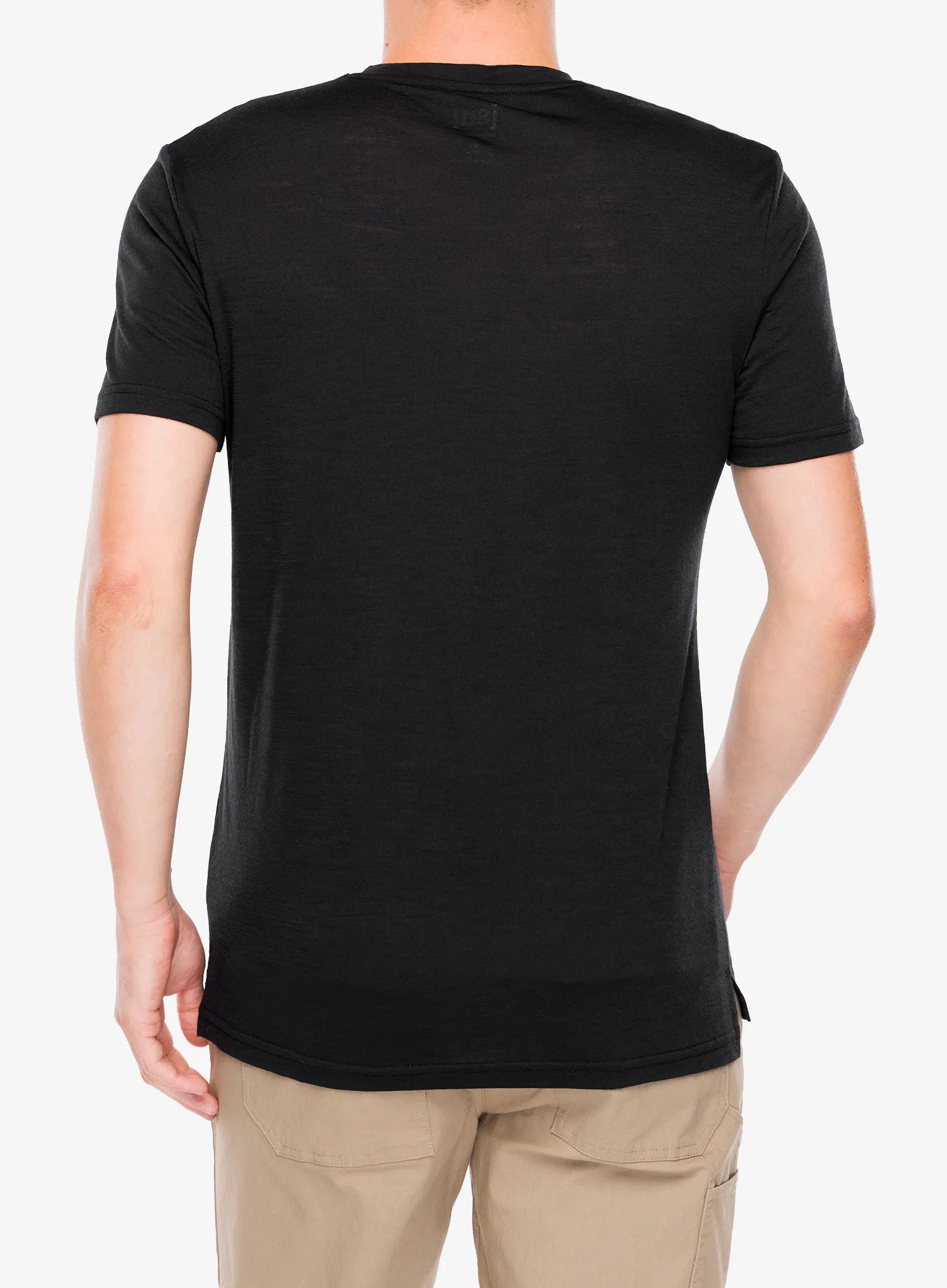 Merino vilnos marškinėliai Super.natural Jumping Jack Tee - jet black/feather grey