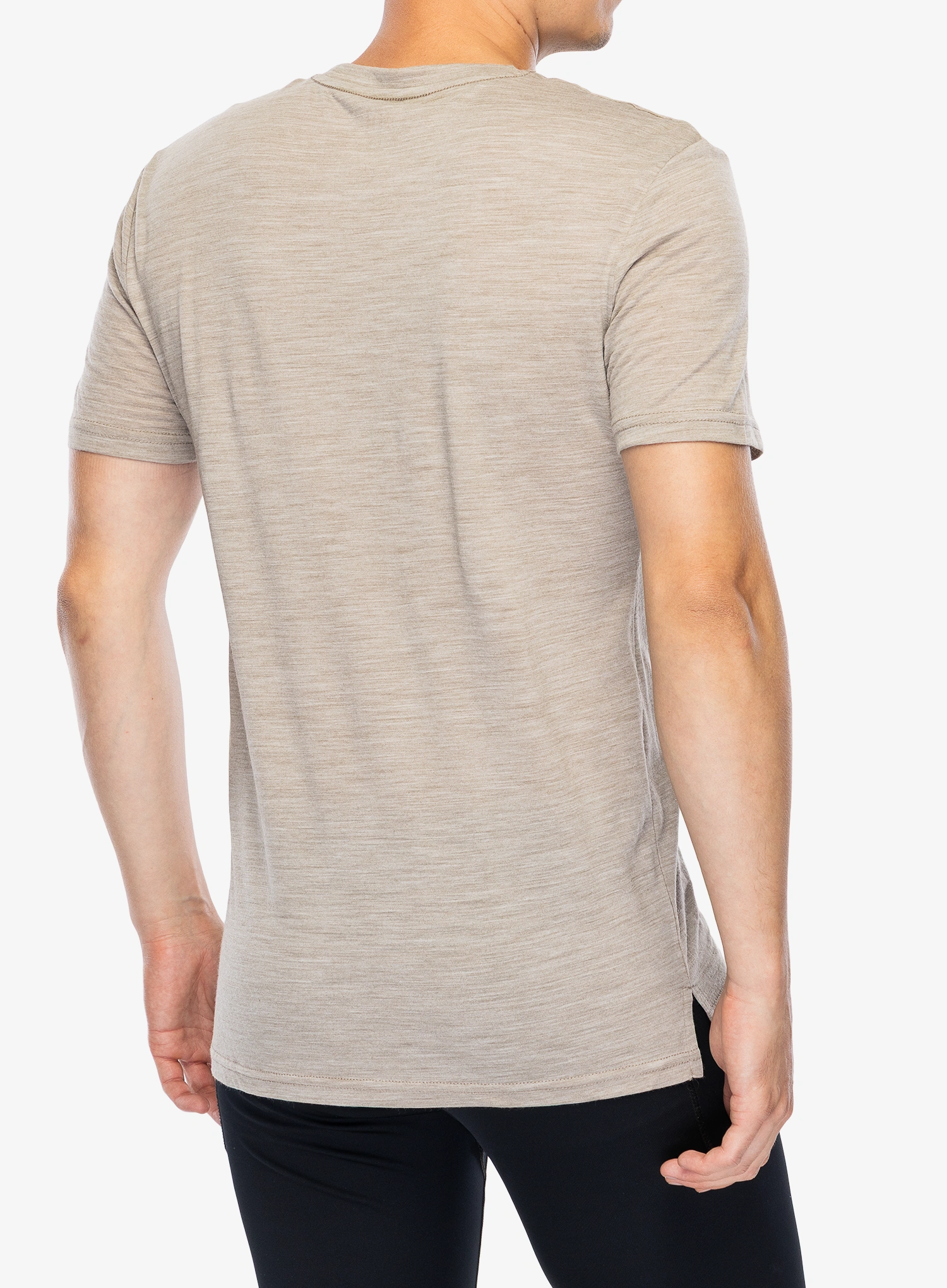 Merino vilnos marškinėliai Super.natural Mountain Trail Tee - v.kha mel/chieve/wht stone mel