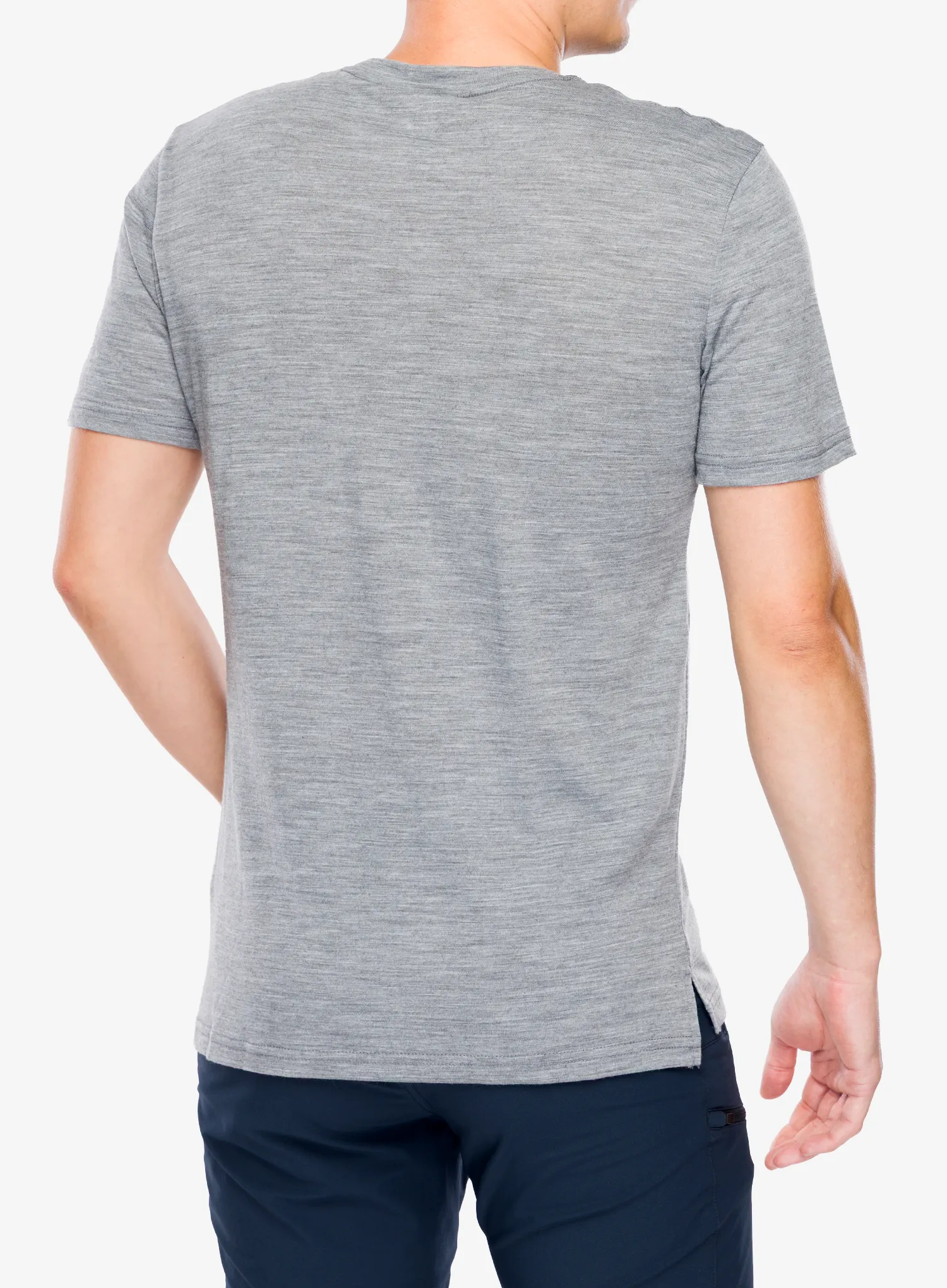 Merino vilnos marškinėliai Super.natural Sn Sailor Tee - cash.grey mel/jet blk/h.r.red
