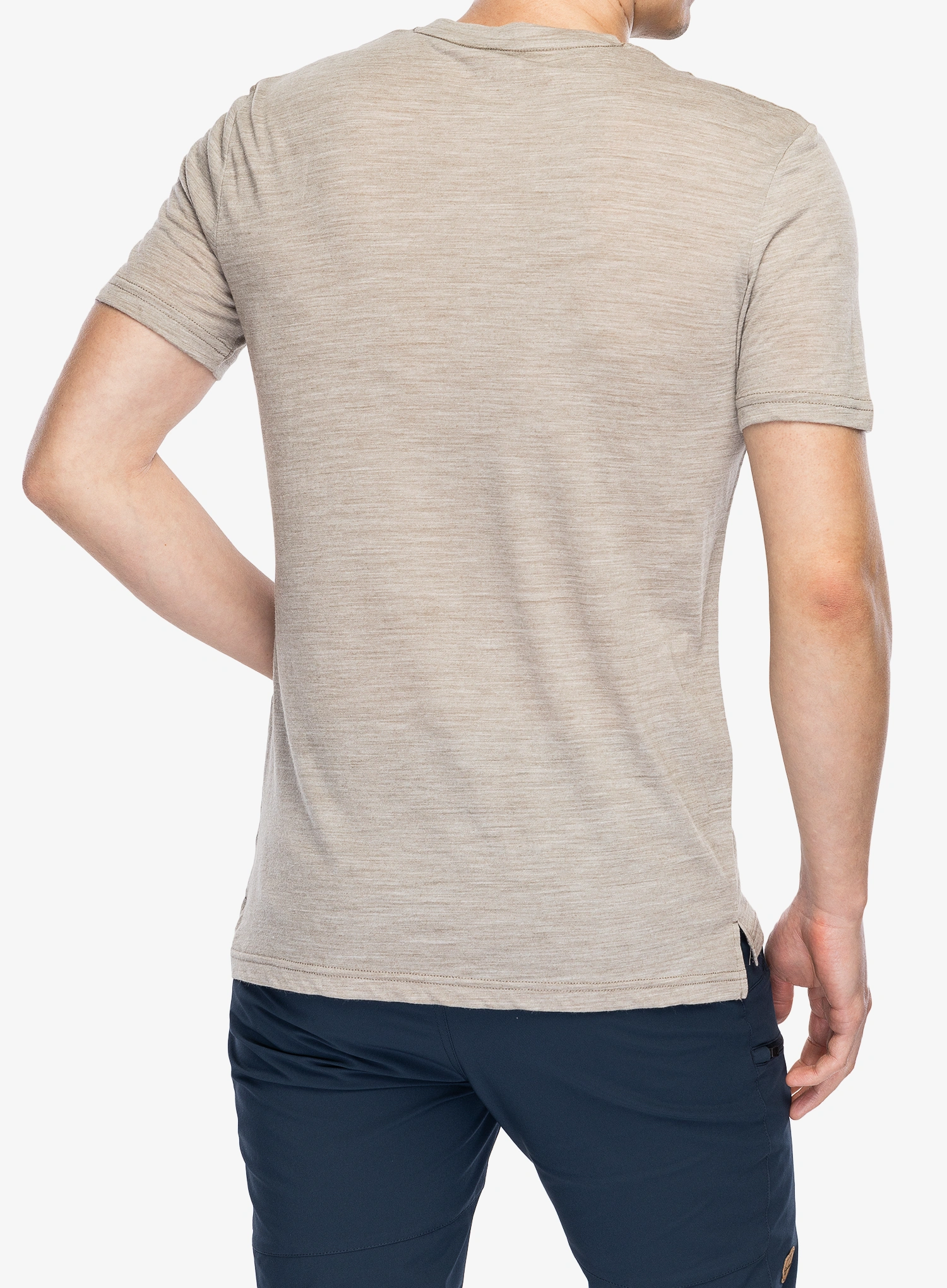 Merino vilnos marškinėliai Super.natural Sn Sailor Tee - v.khaki mel/b.ink/h.risk red