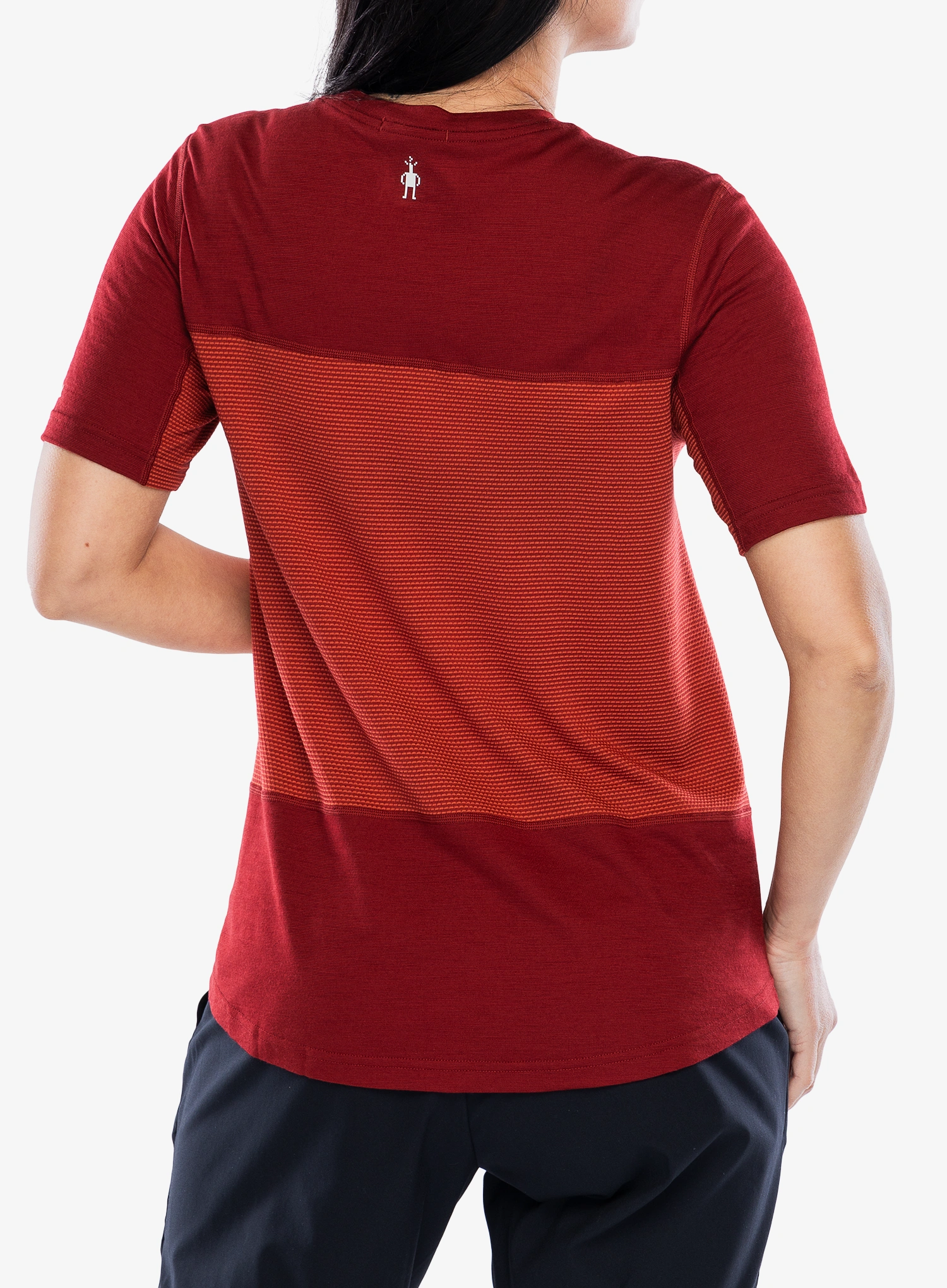 Moteriški marškinėliai dviratininkui Smartwool Mountain Bike Short Sleeve Jersey - currant