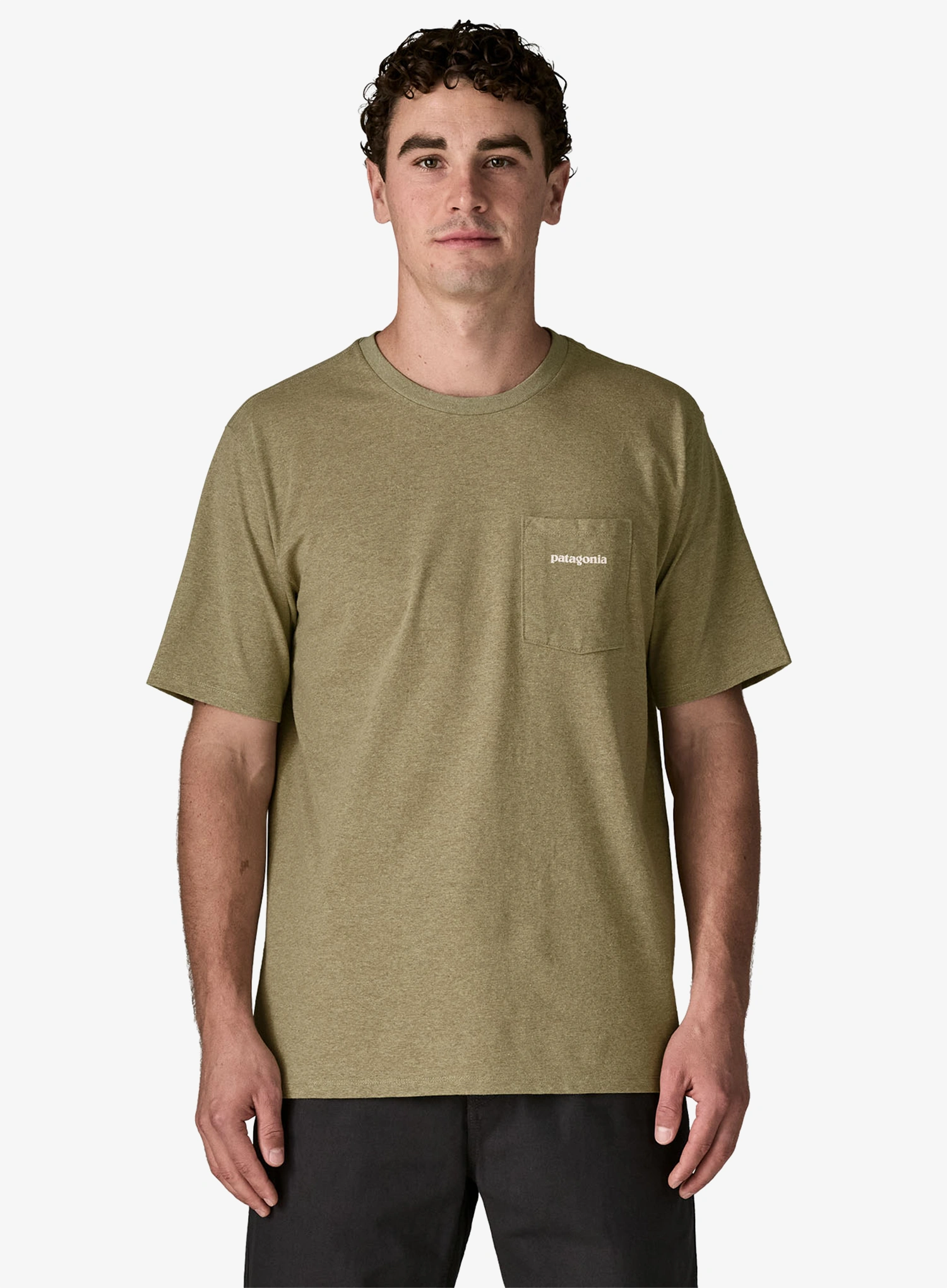Marškinėliai Patagonia Boardshort Logo Pocket Responsibili-Tee - gumtree green