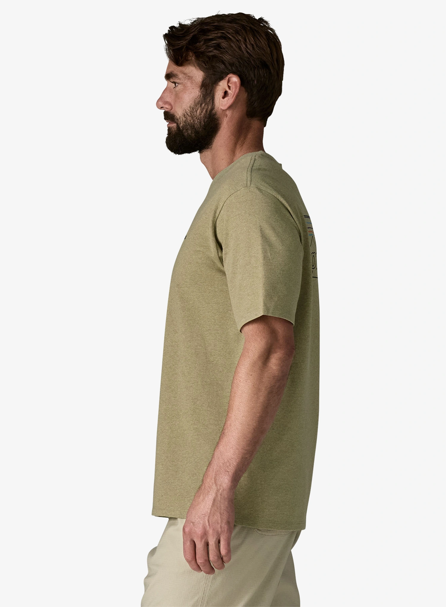 Marškinėliai Patagonia P-6 Logo Responsibili-Tee - outline/gumtree green