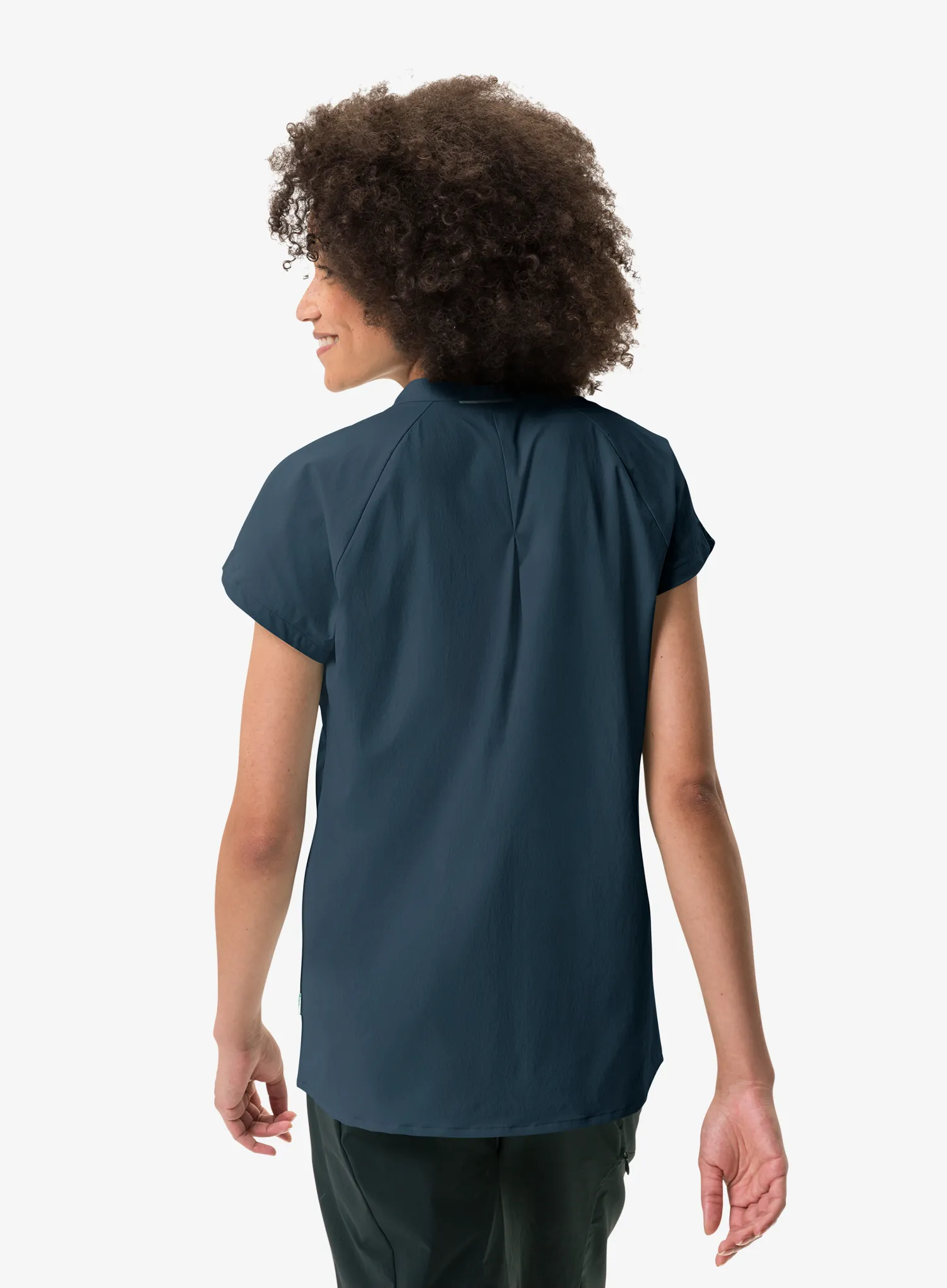 Polo marškinėliai moterims Vaude Yaras SL Shirt II - dark sea uni