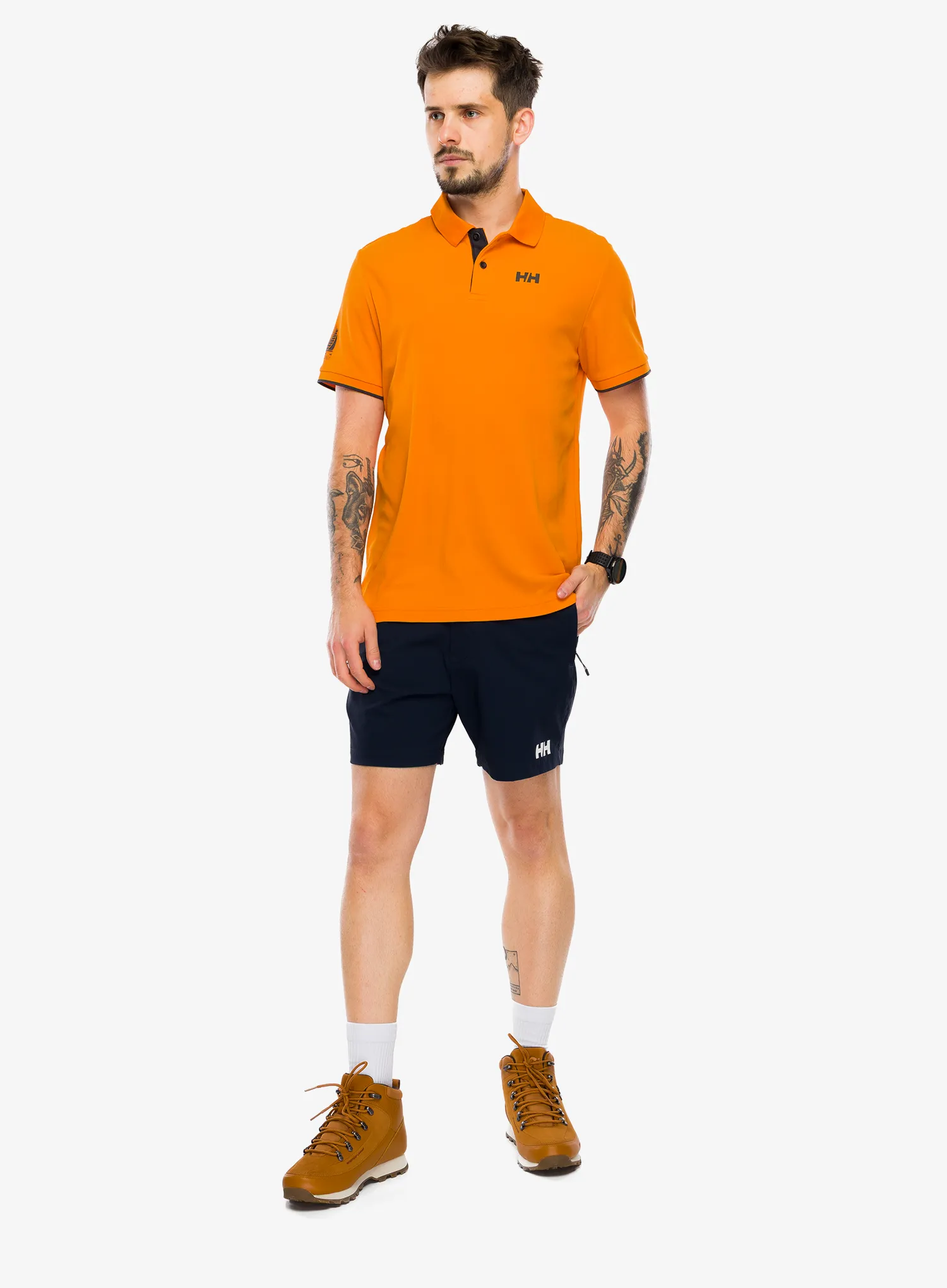 Polo marškinėliai Helly Hansen Ocean Polo 2.0 - ignite orange