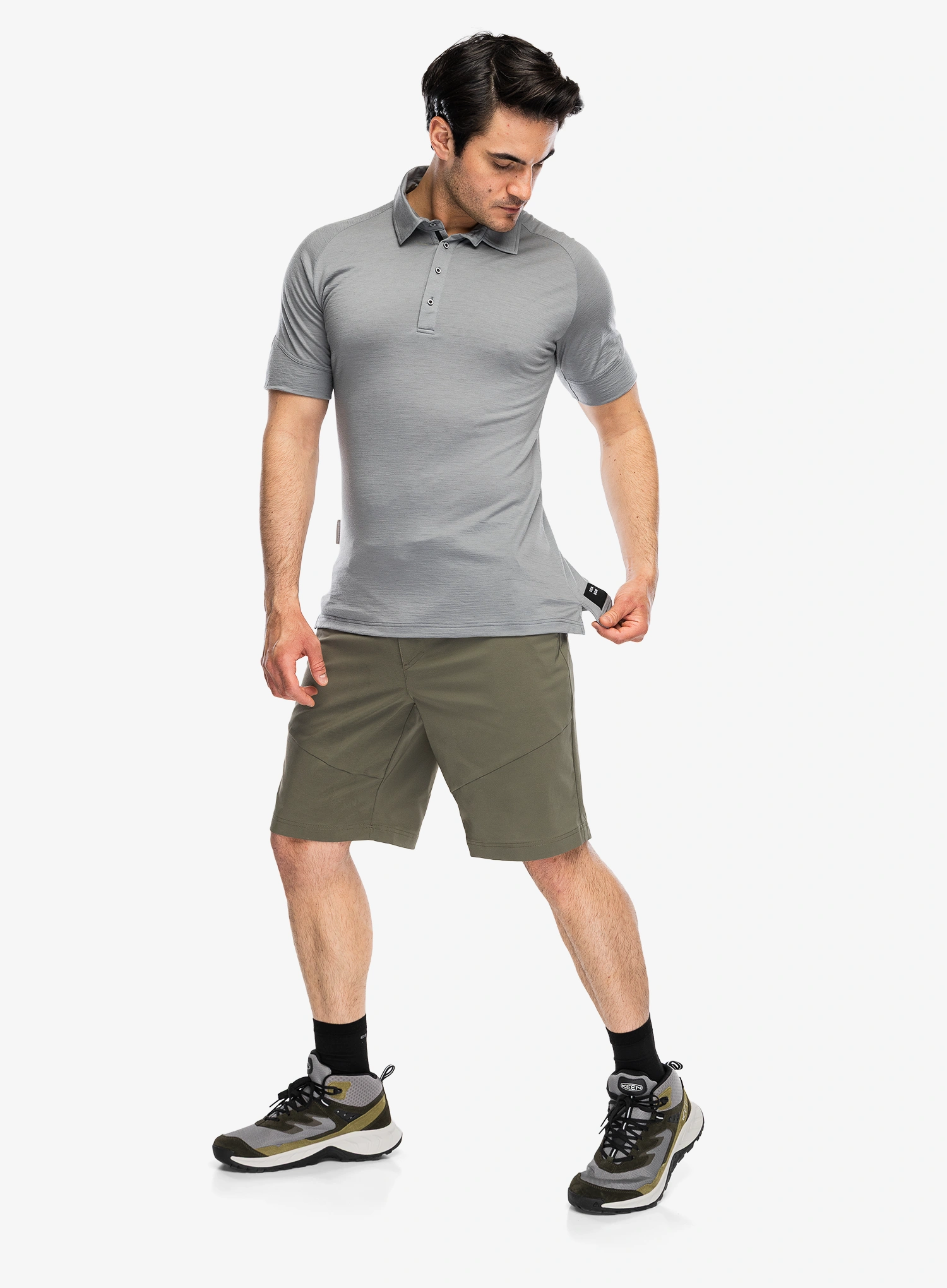 Polo marškinėliai Sensor Merino Active Polo Tee SS - gray