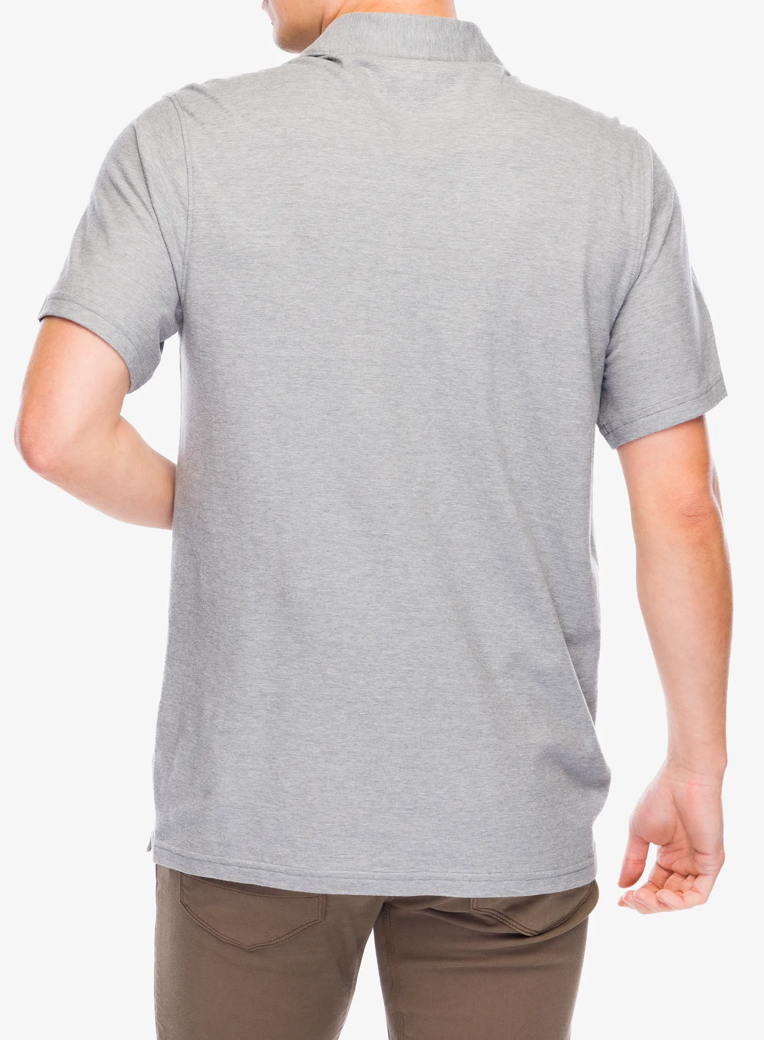 Polo marškinėliai Smartwool Short Sleeve Polo - light gray heather