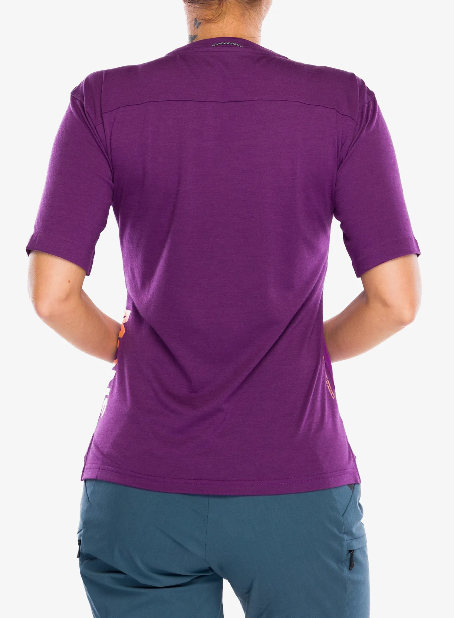 Moteriški dviratininko marškinėliai Mons Royale Diversion Merino Bike Jersey Short Sleeve - violet/berry