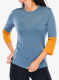 Moteriški dviratininko marškinėliai Patagonia Merino 3/4 Sleeve Bike Jersey - utility blue