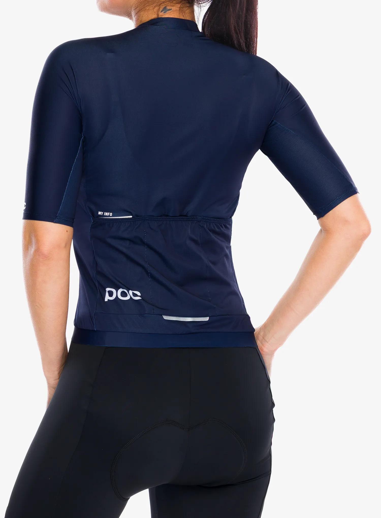 Moteriški dviratininko marškinėliai POC Pristine Jersey - turmaline navy