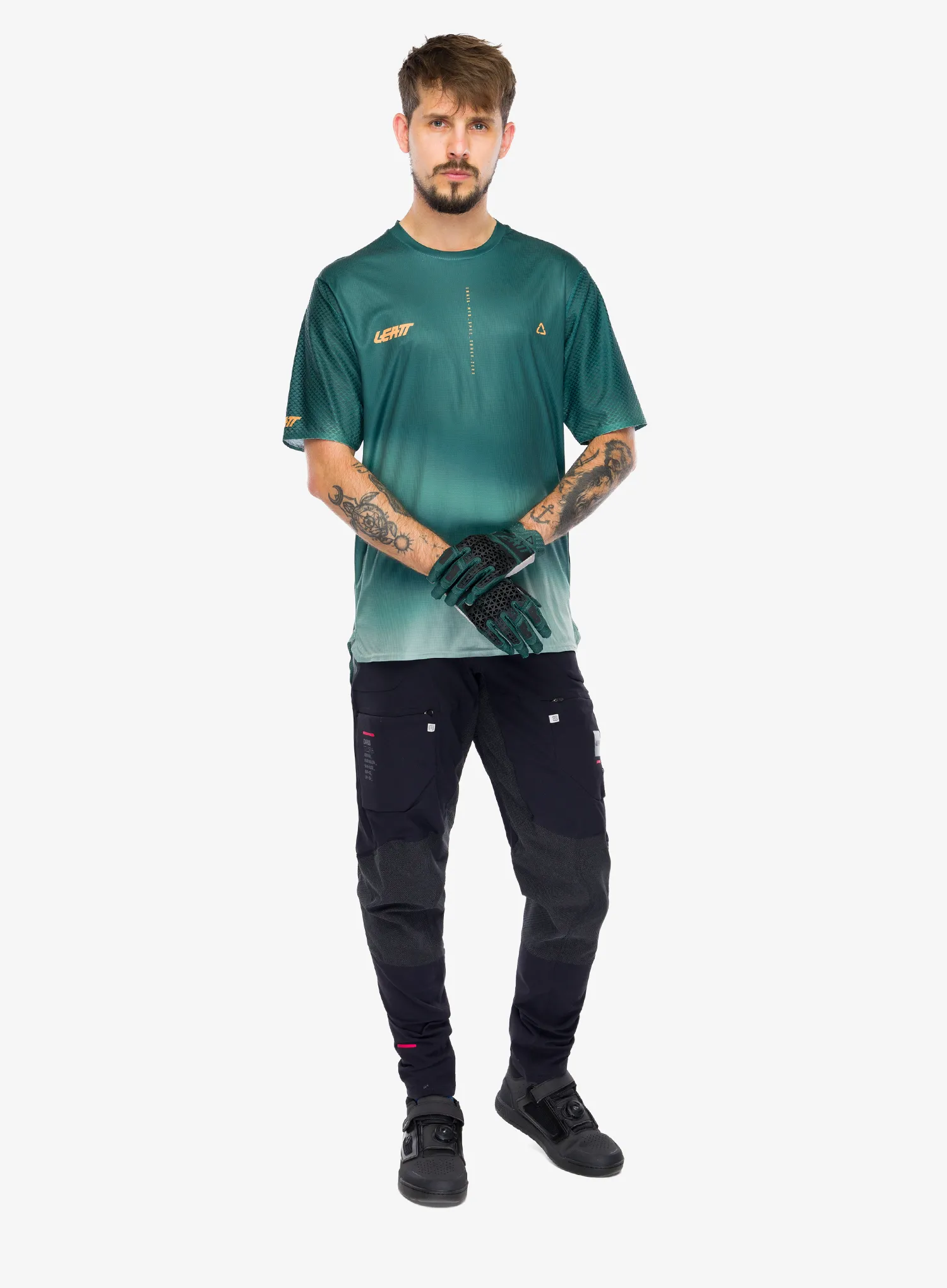 Dviratininko marškinėliai Leatt MTB Trail 3.0 - spruce green