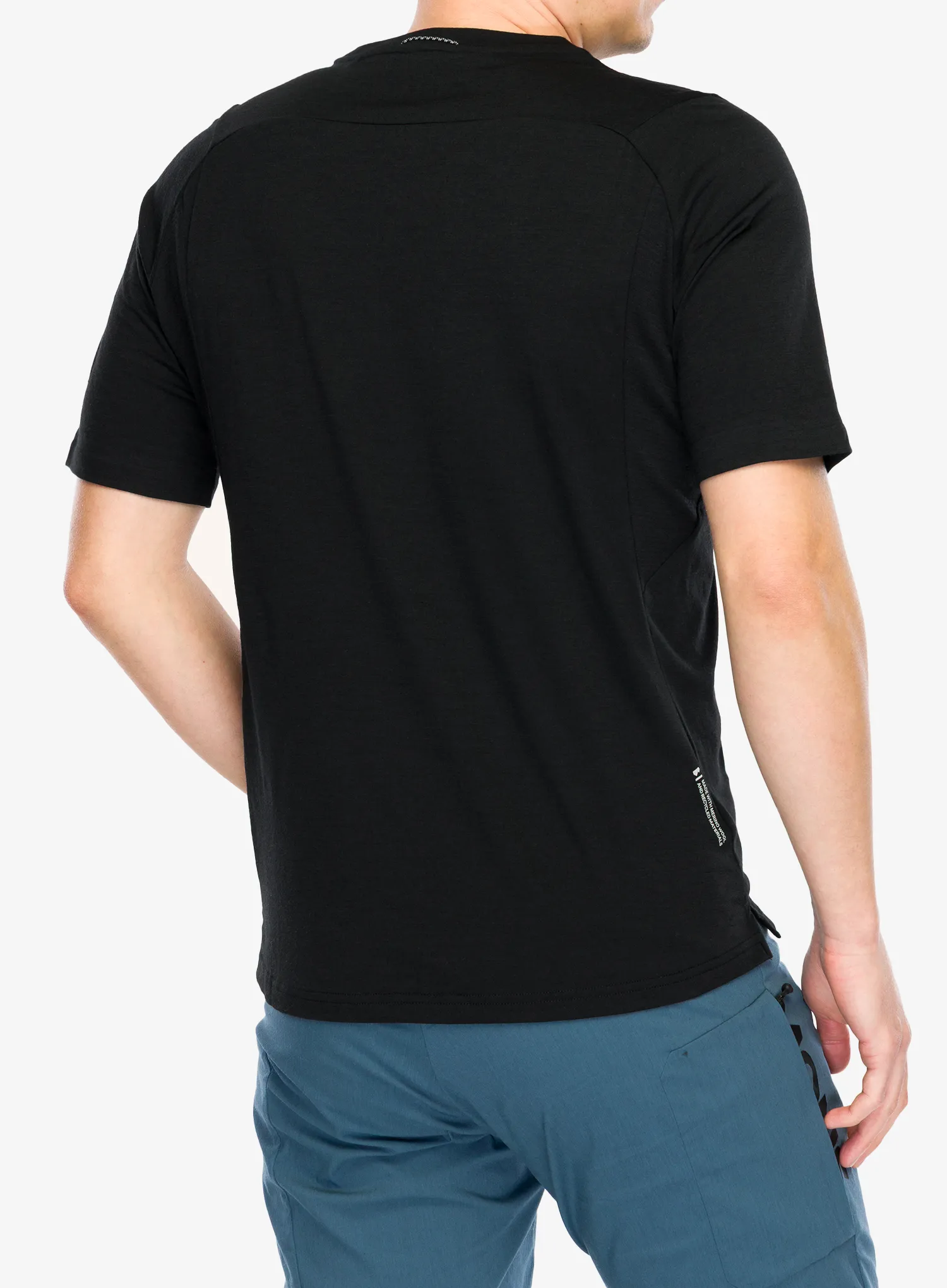 Dviratininko marškinėliai Mons Royale Diversion Merino Bike Jersey Short Sleeve - black