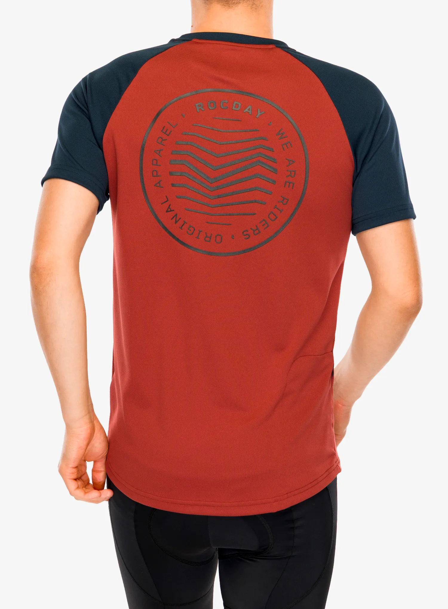 Dviratininko marškinėliai Rocday Gravel - navy blue/red