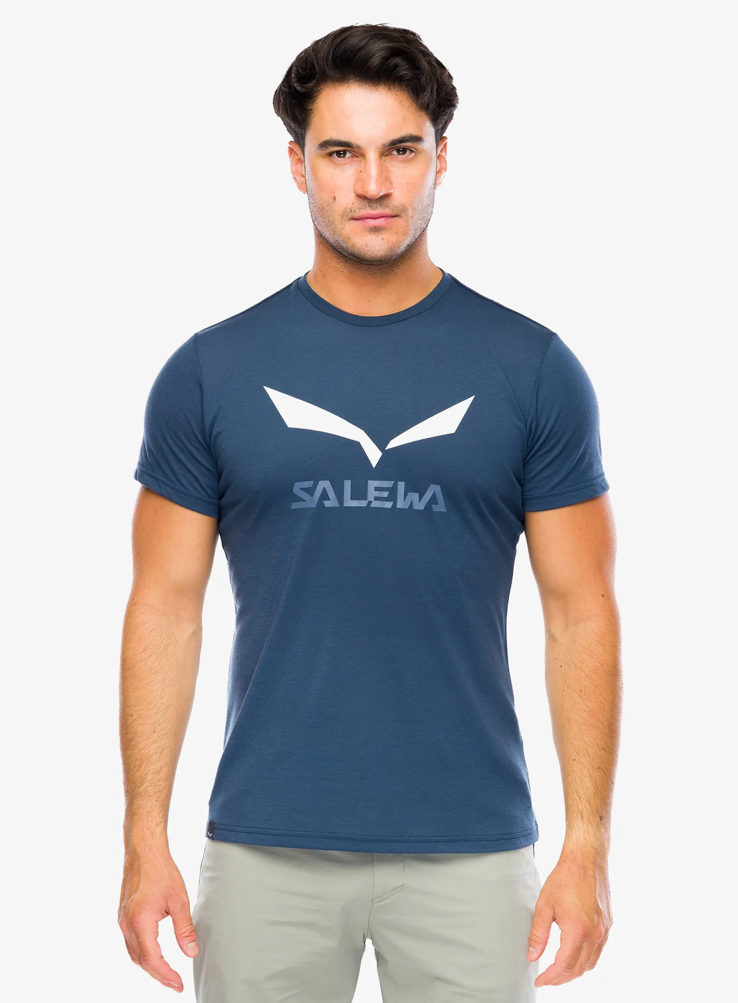 Marškinėliai Salewa Solidlogo Dry T-shirt - dark denim
