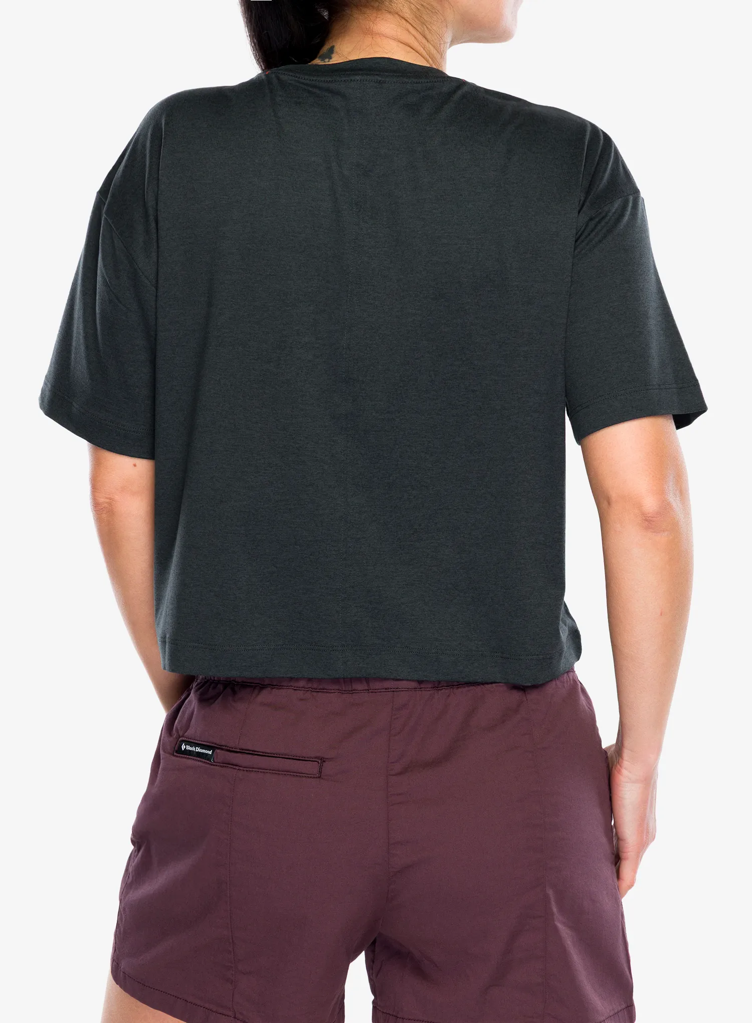 Moteriški greitai džiūstantys marškinėliai Black Diamond Circuit SS Tee - black/black