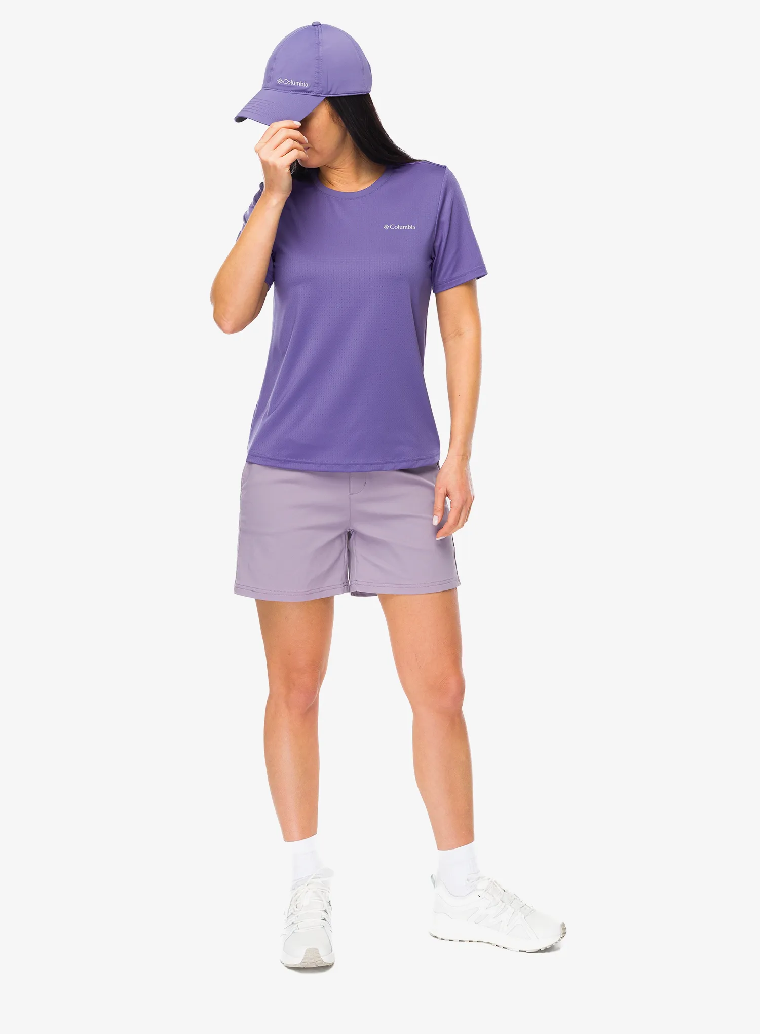 Moteriški greitai džiūstantys marškinėliai Columbia Wild Springs S/S - stormwatch