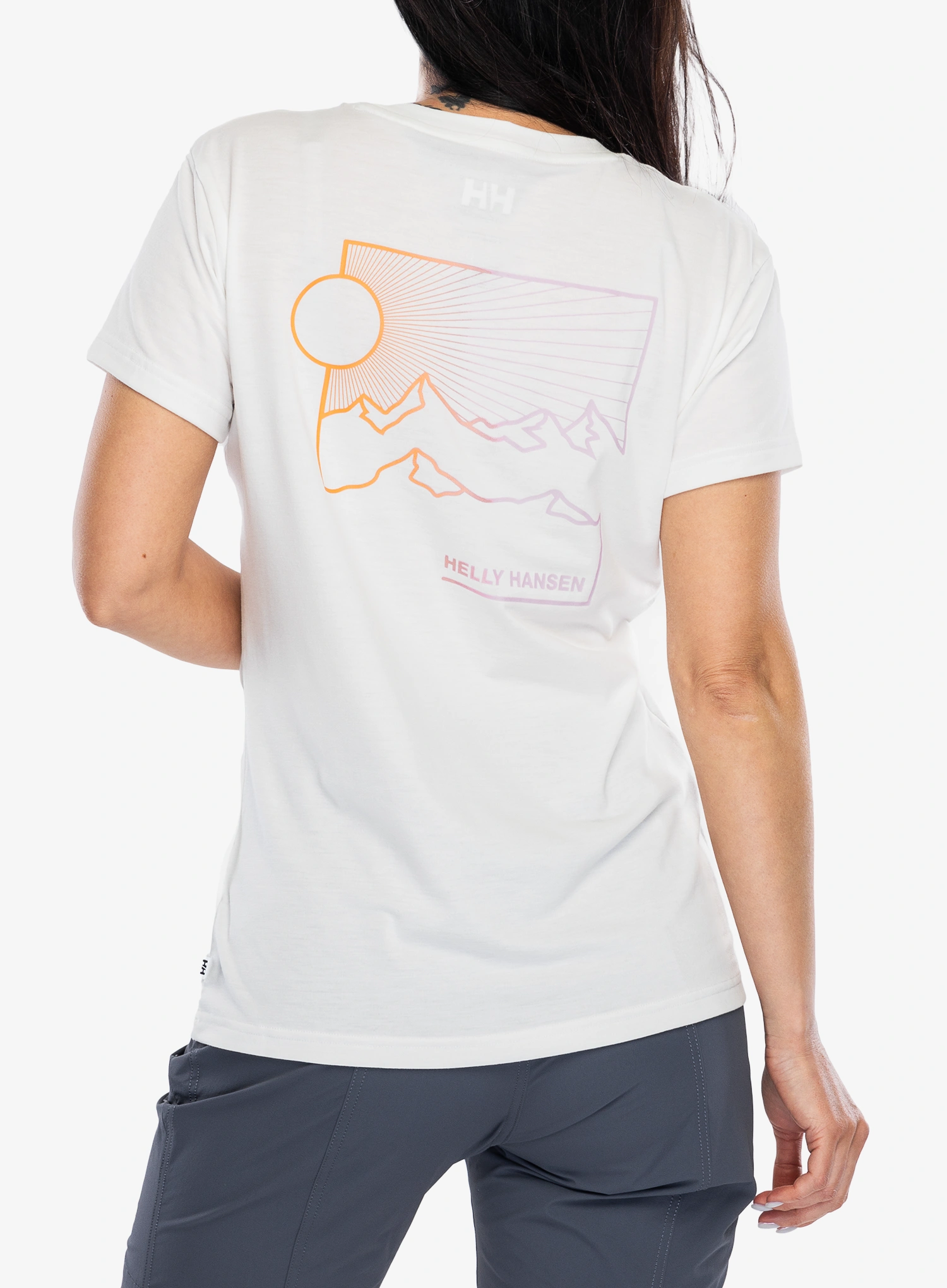 Moteriški greitai džiūstantys marškinėliai Helly Hansen Skog Recycled Graphic Tee - white