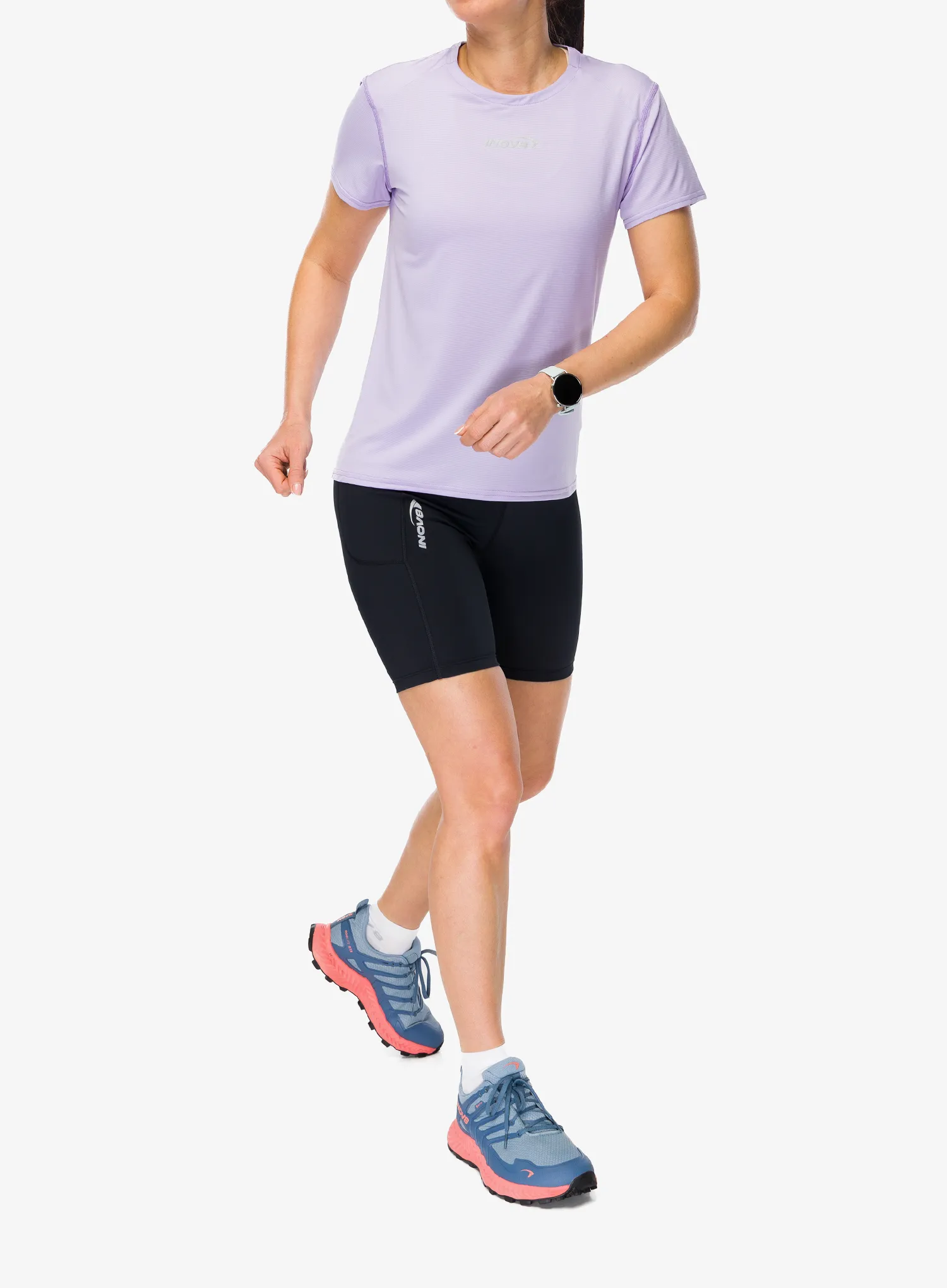 Moteriški greitai džiūstantys marškinėliai Inov-8 Airlite Short Sleeve T-Shirt - purple