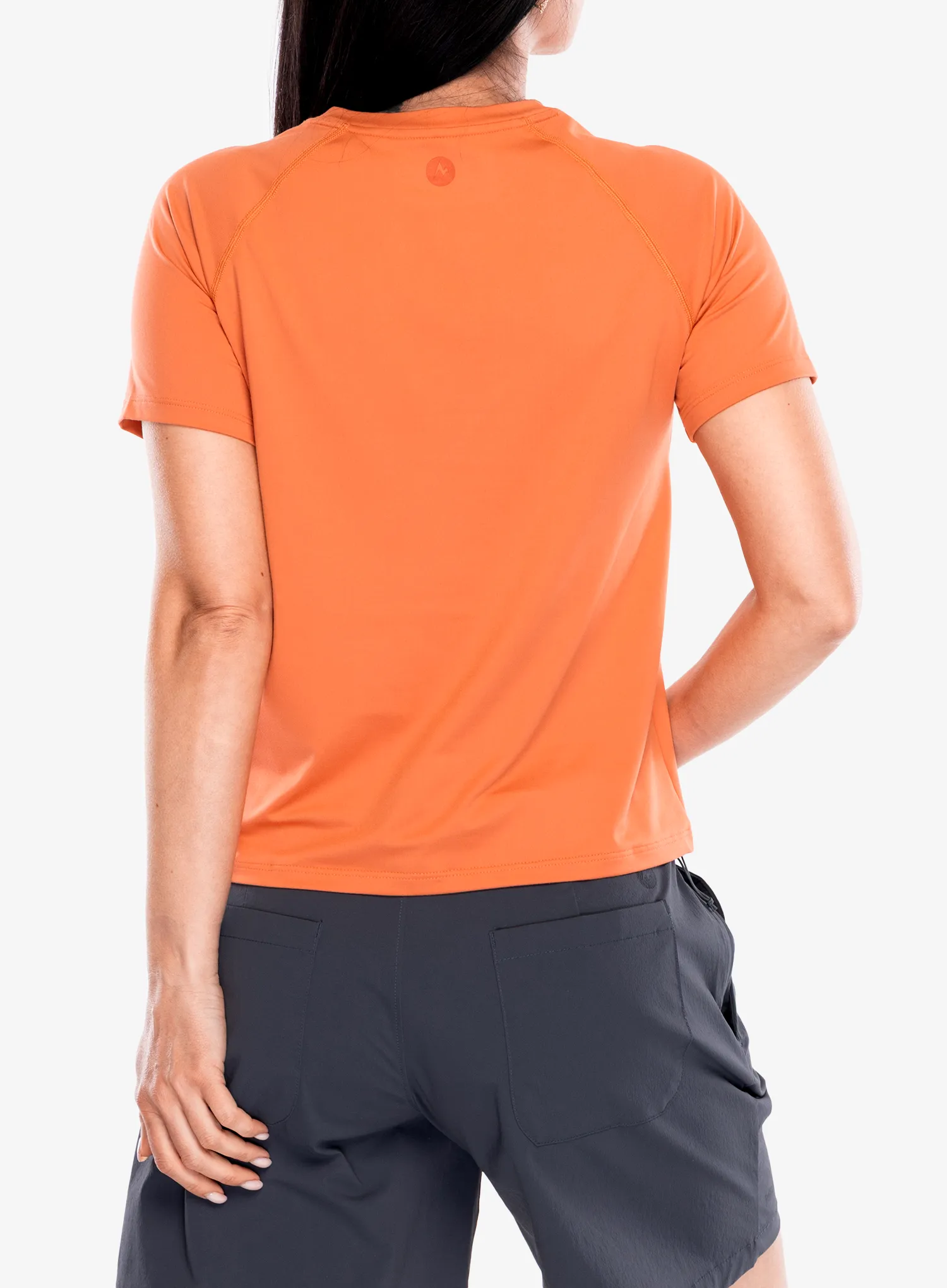 Moteriški greitai džiūstantys marškinėliai Marmot Windridge S/S - pomelo