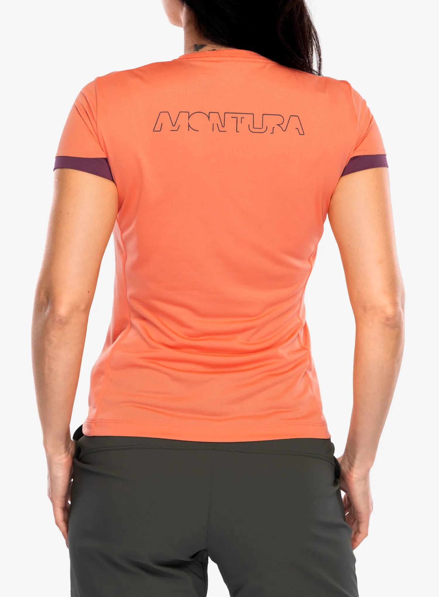 Moteriški greitai džiūstantys marškinėliai Montura Join T-Shirt - melon/wine red