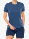 Moteriški greitai džiūstantys marškinėliai Norrona Femund Tech T-Shirt - vintage indigo blue