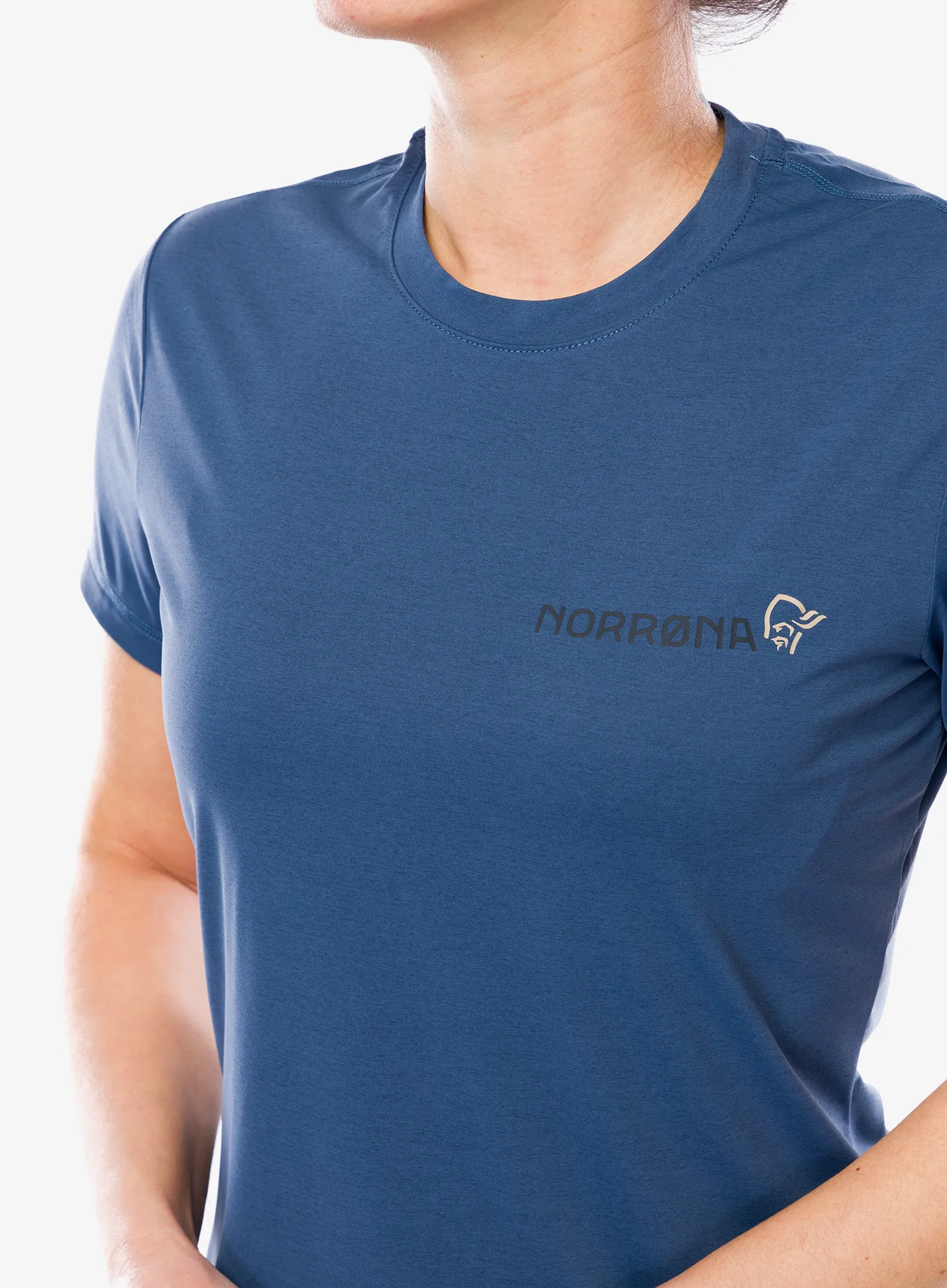 Moteriški greitai džiūstantys marškinėliai Norrona Femund Tech T-Shirt - vintage indigo blue