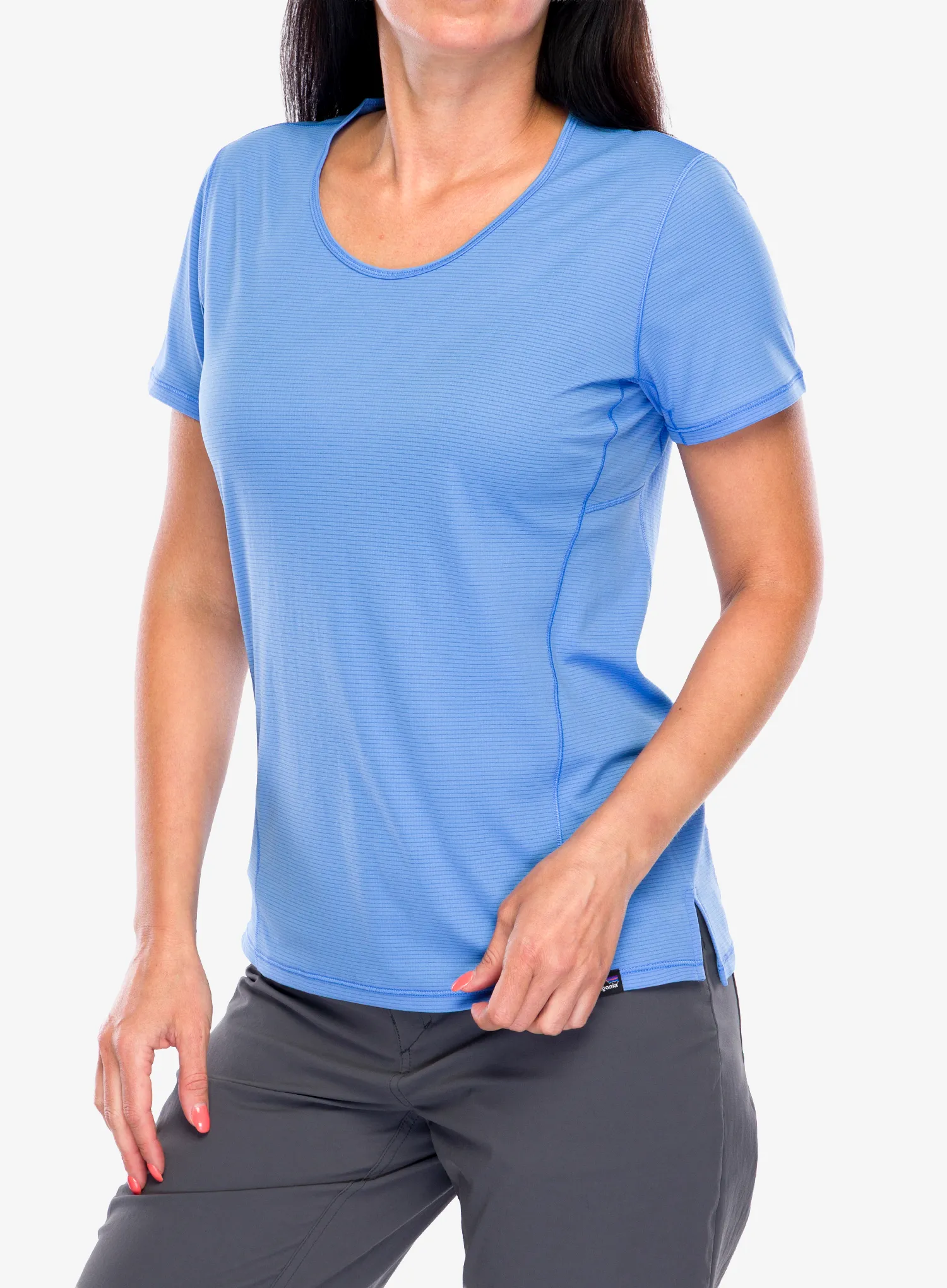 Moteriški greitai džiūstantys marškinėliai Patagonia Capilene Cool Lightweight Shirt - abundant blue