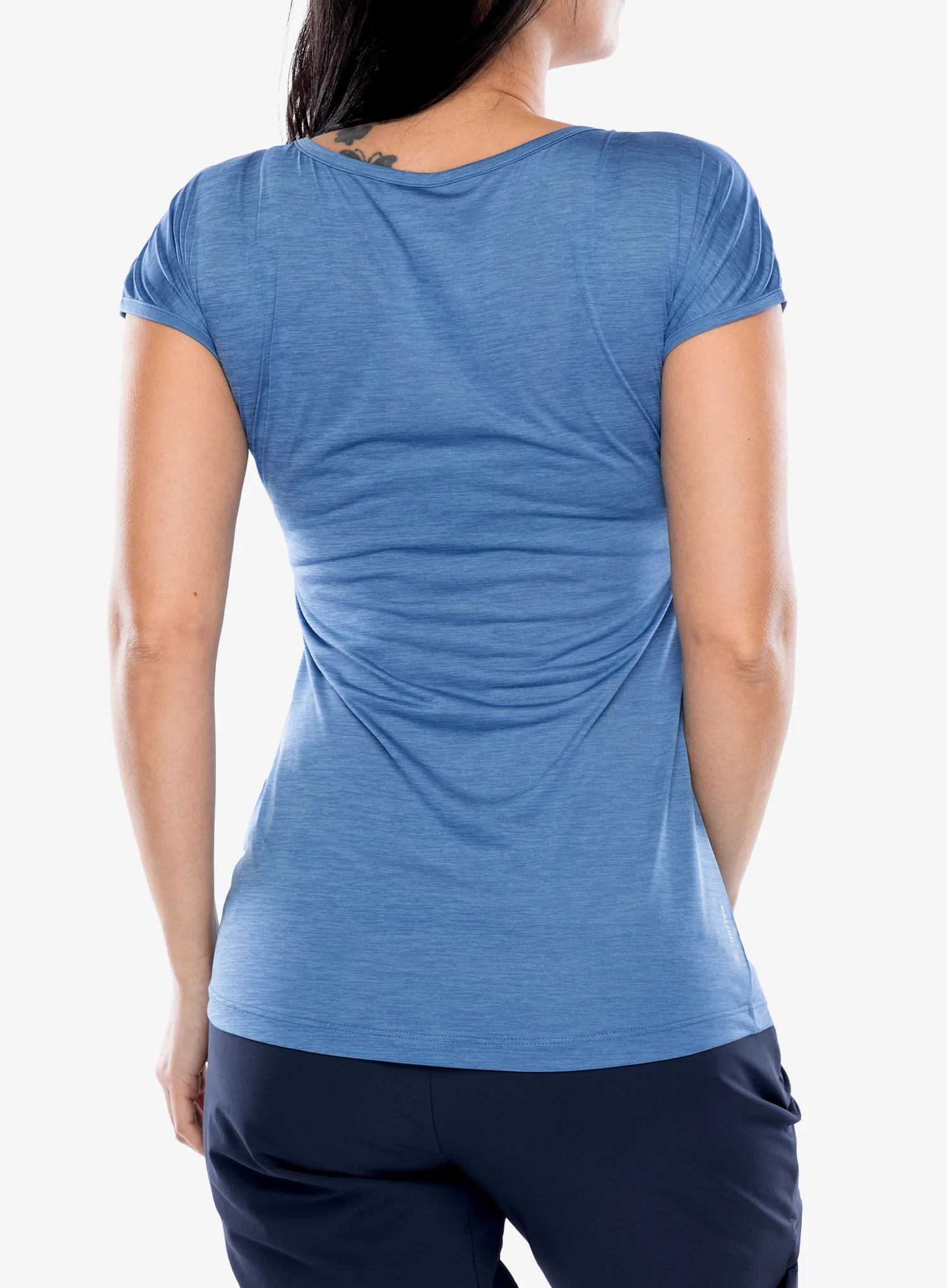 Moteriški greitai džiūstantys marškinėliai Salewa Puez Melange Dry S/S Tee - morning blue melange
