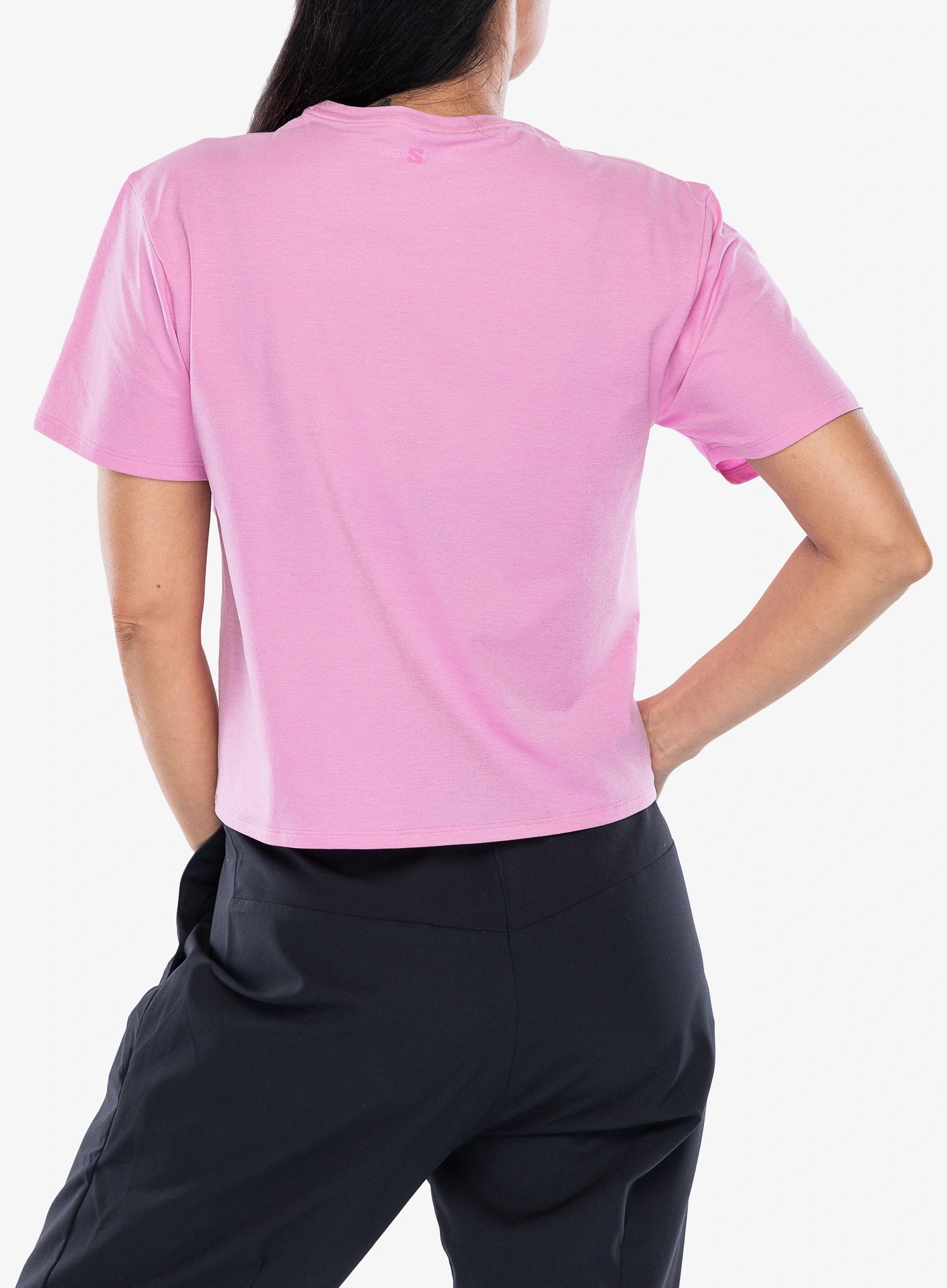 Moteriški greitai džiūstantys marškinėliai Salomon Trackline S/S Tee - cyclamen