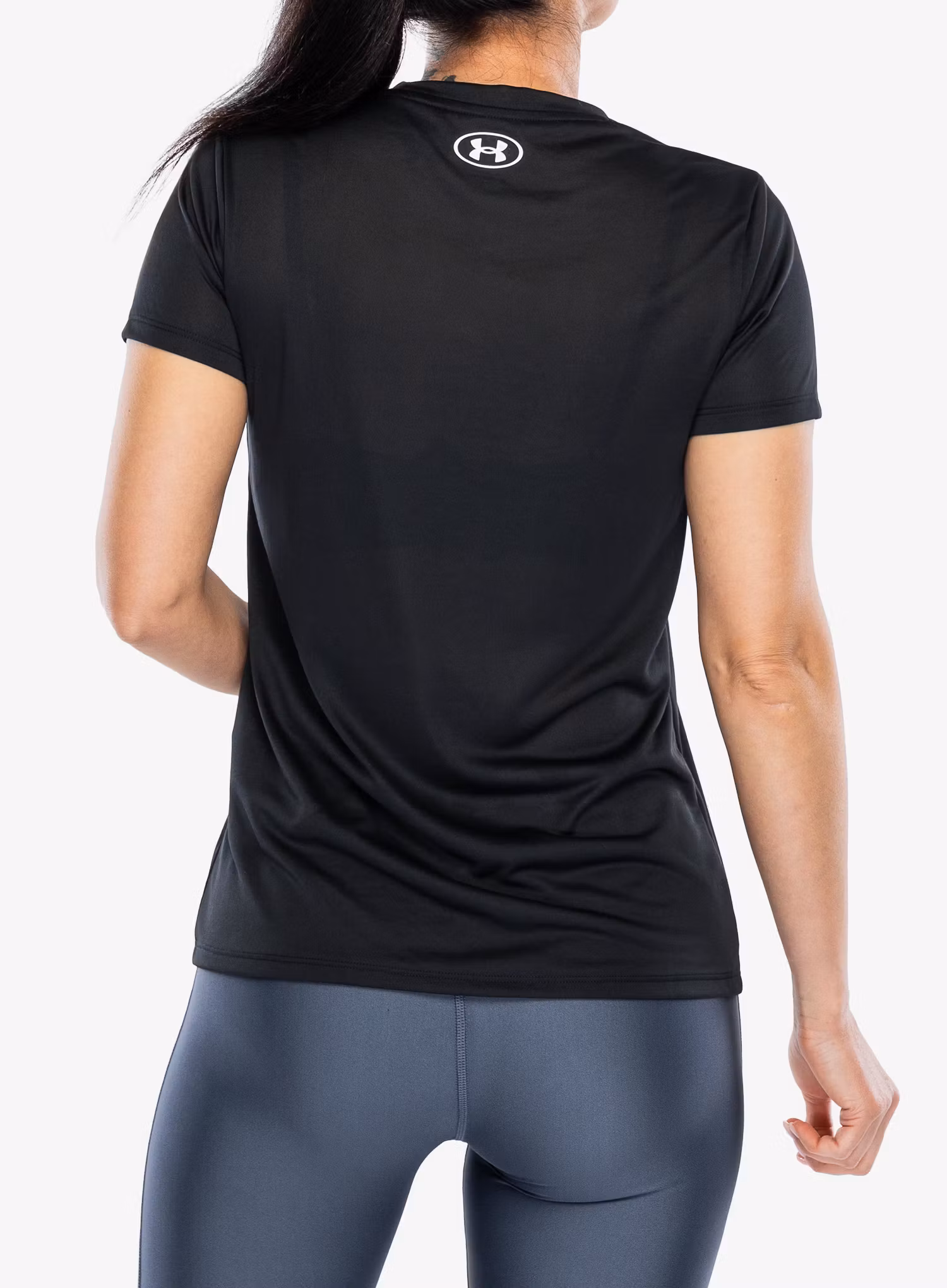 Moteriški greitai džiūstantys marškinėliai Under Armour Tech SSC - Solid - black/white