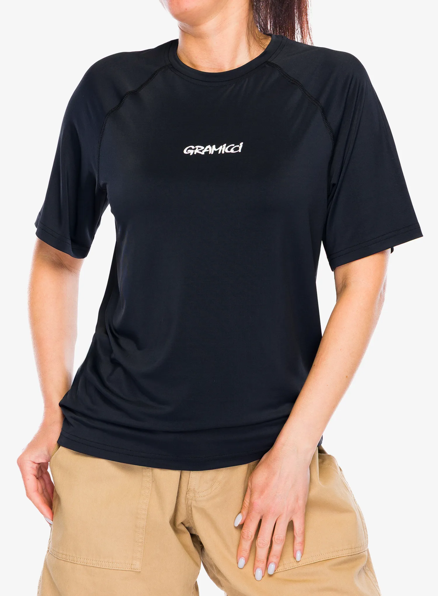 Greitai džiūstantys marškinėliai Gramicci Upf-Shield Short Sleeve Top - black